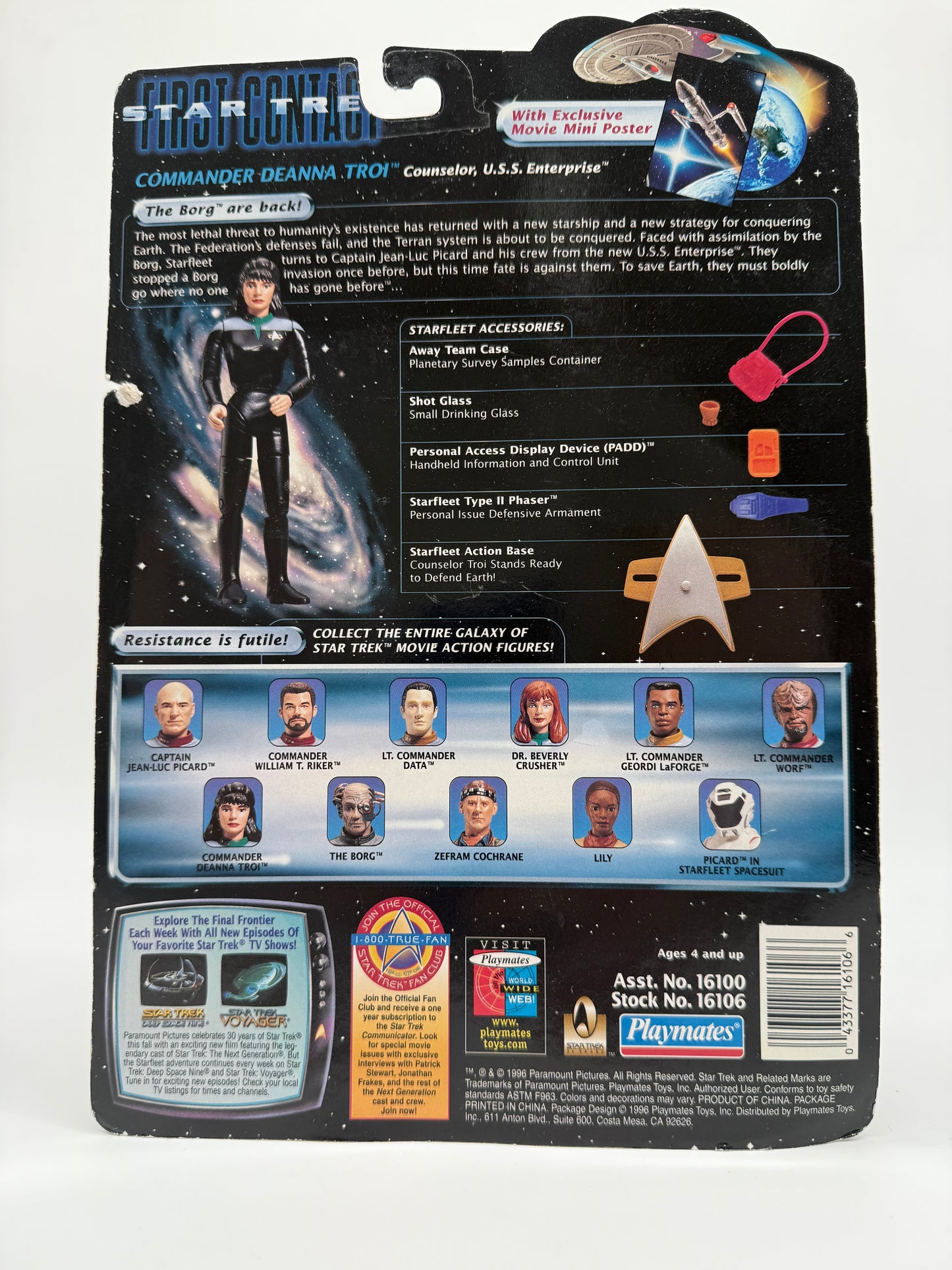 Star Trek Commander Deanna Troi Conselor, U.S.S. Enterprise 1996 Playmates