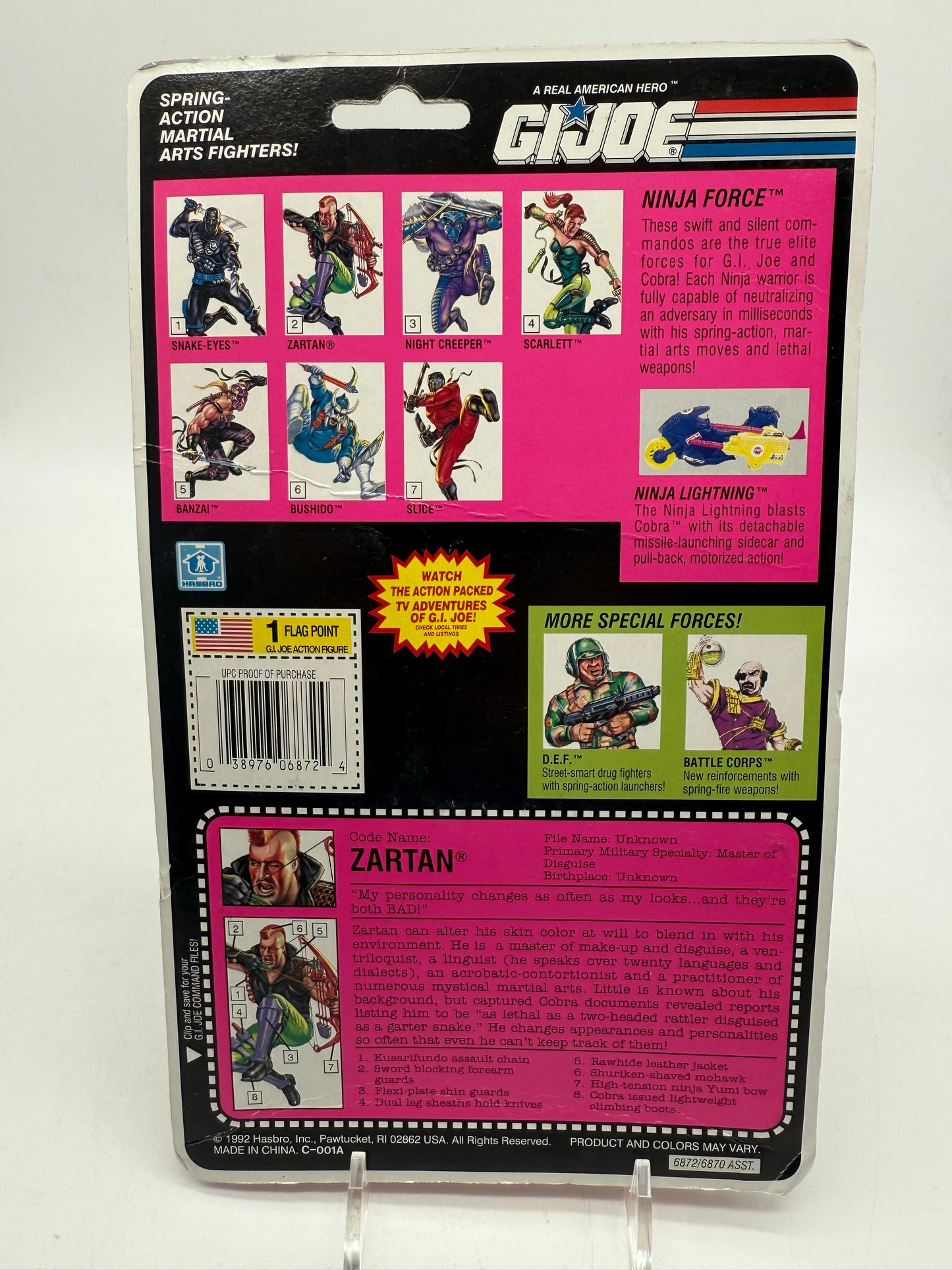 G.I. Joe Ninja Force Zartan 1992 Hasbro