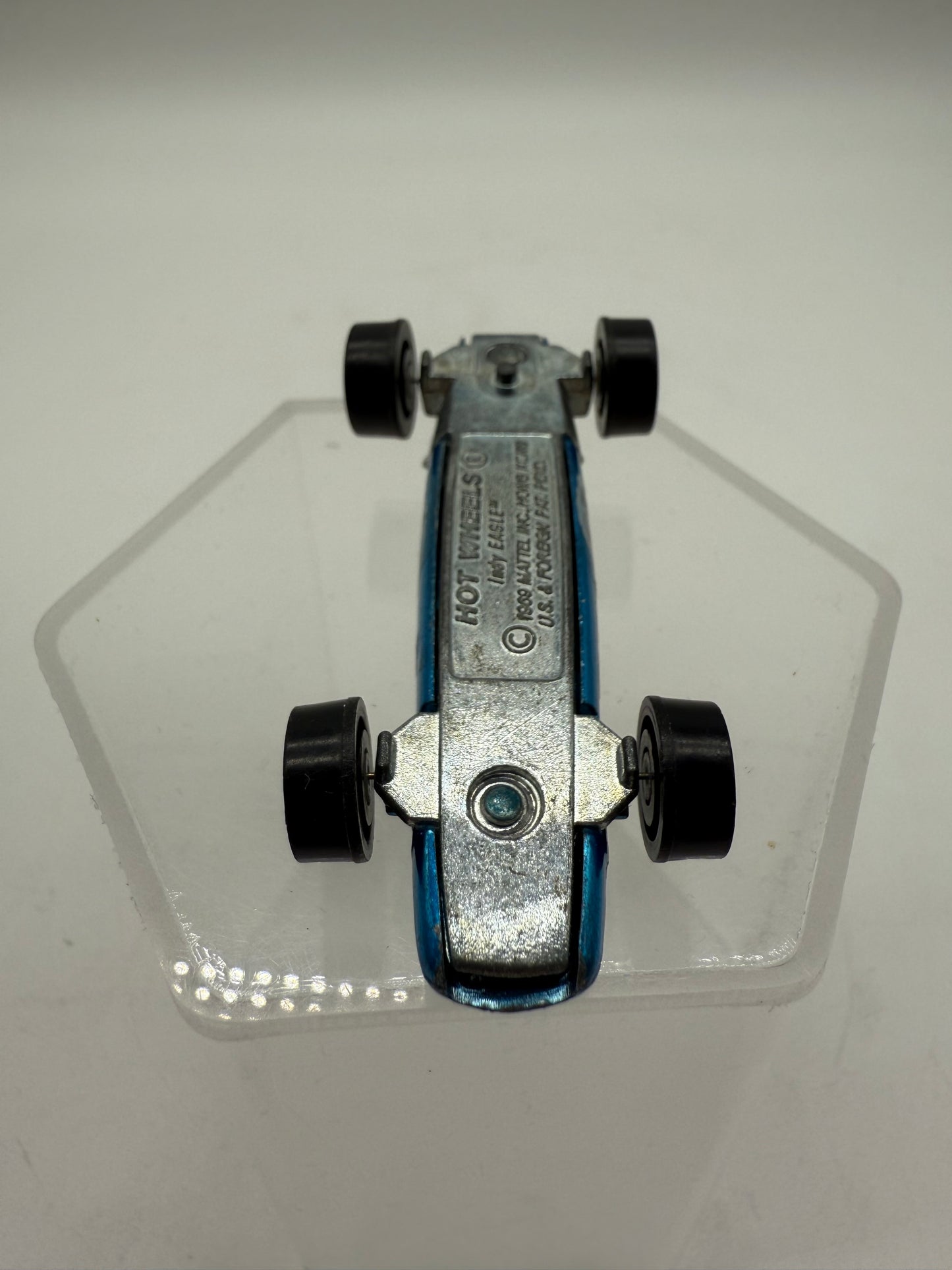Hot Wheels Vintage 1969 Redline Indy Eagle Aqua Blue Mattel