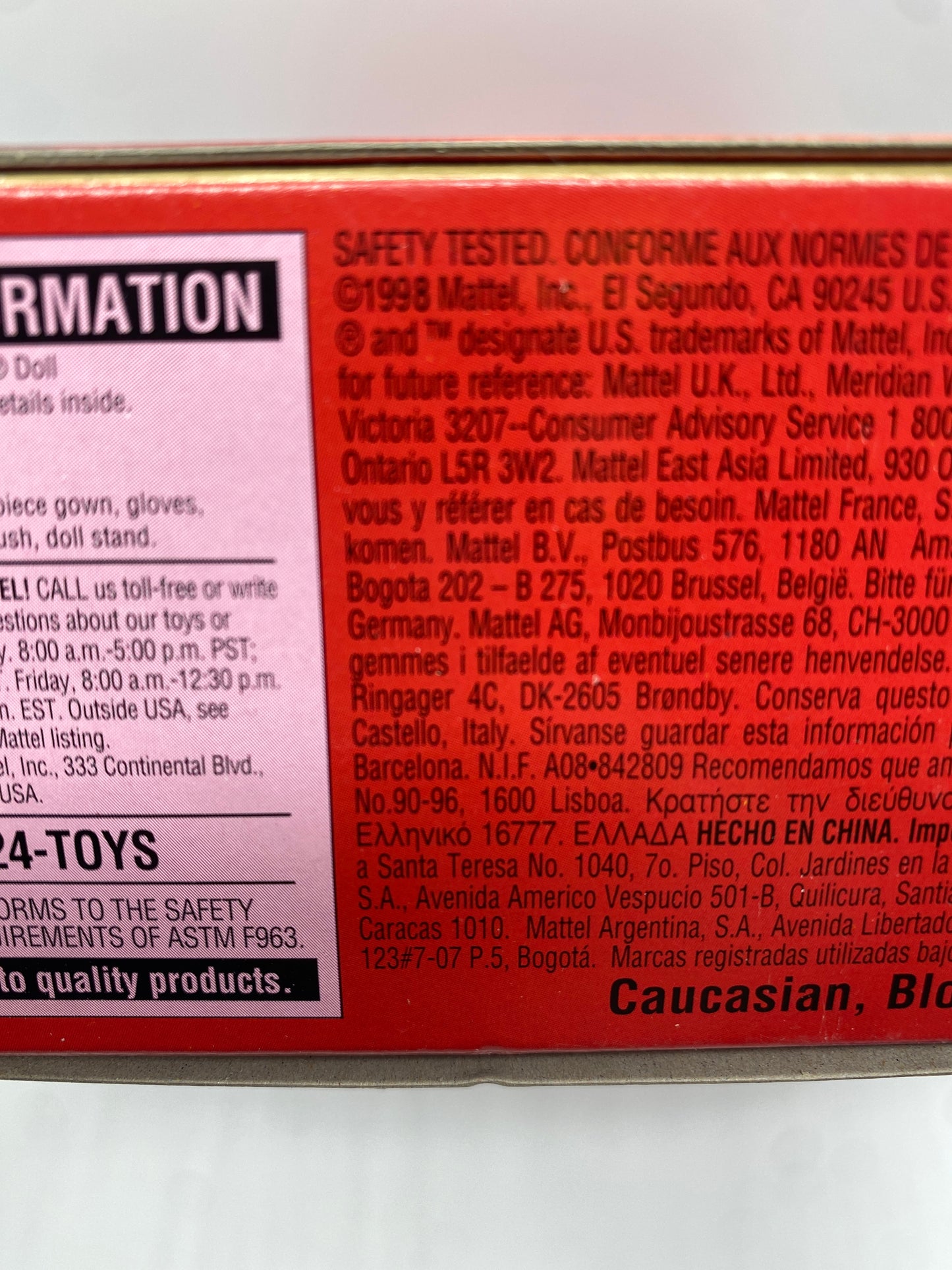 Mattel Barbie Doll 1998 An Avon Exclusive Special Edition Winter Splendor Barbie