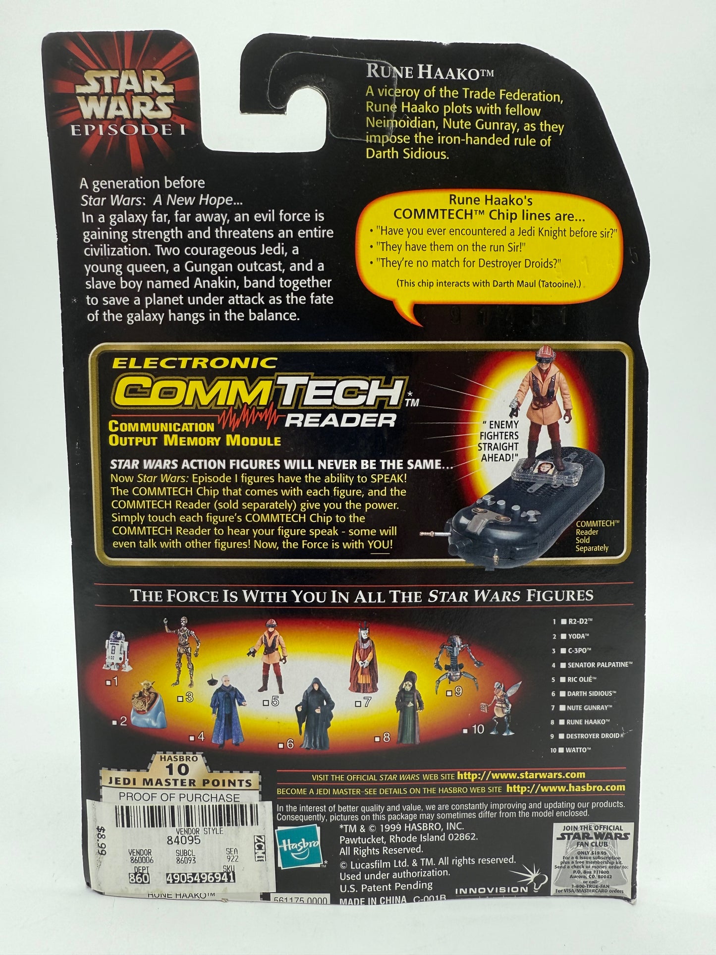 Star Wars Rune Haako 1999 Hasbro