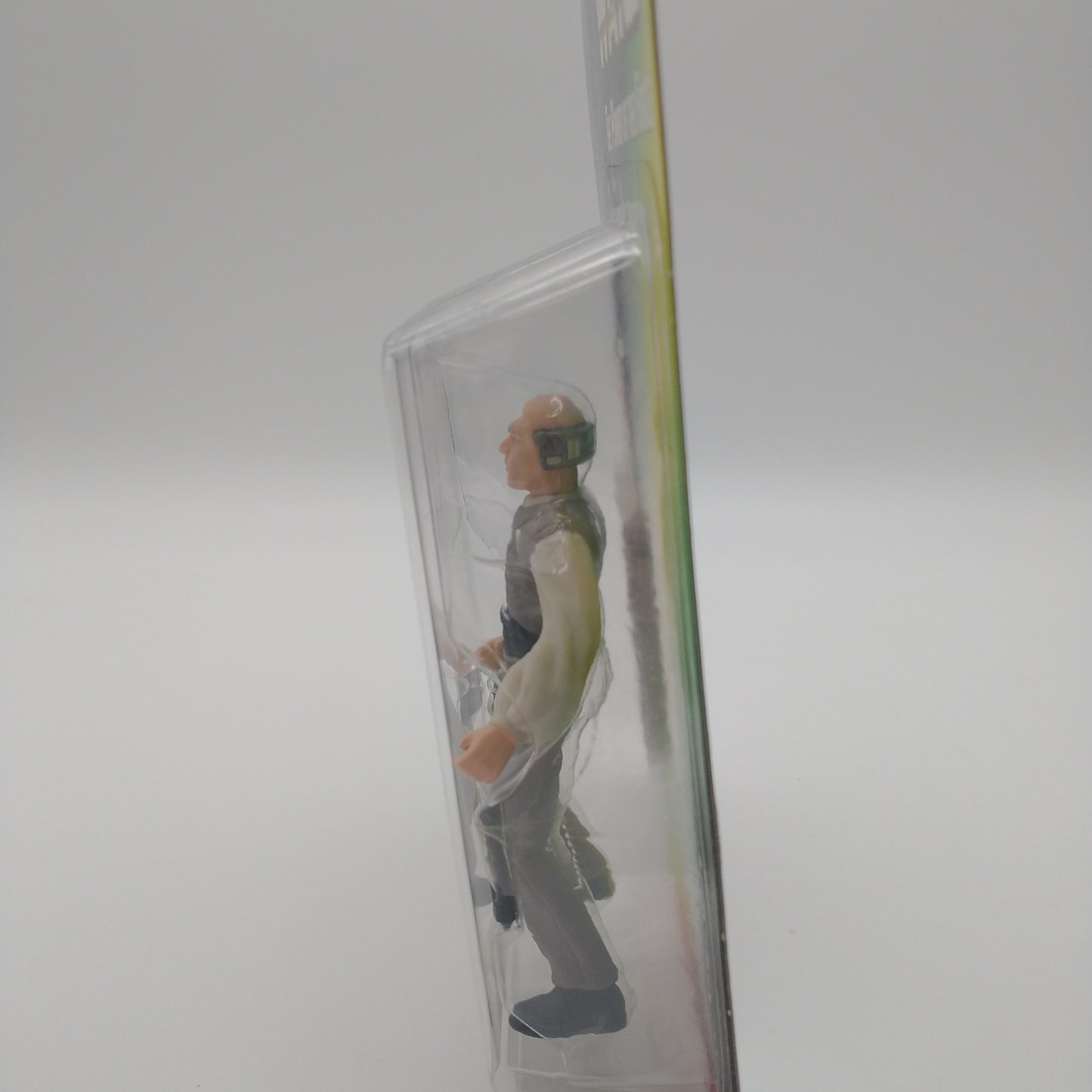 A picture of the left side of the cart and bubble. The action figure is inside.