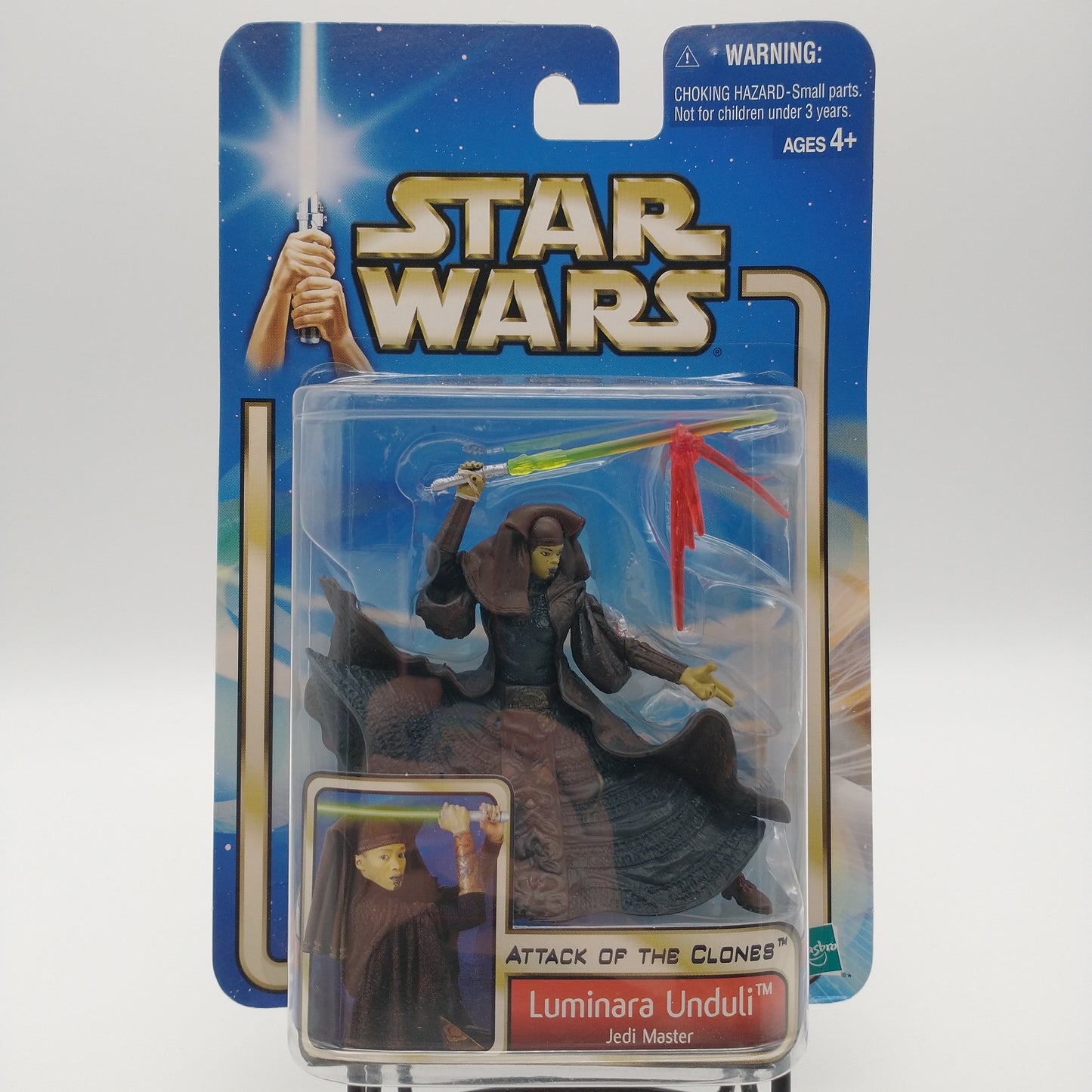 The front of the card and bubble. The figure is sealed inside.