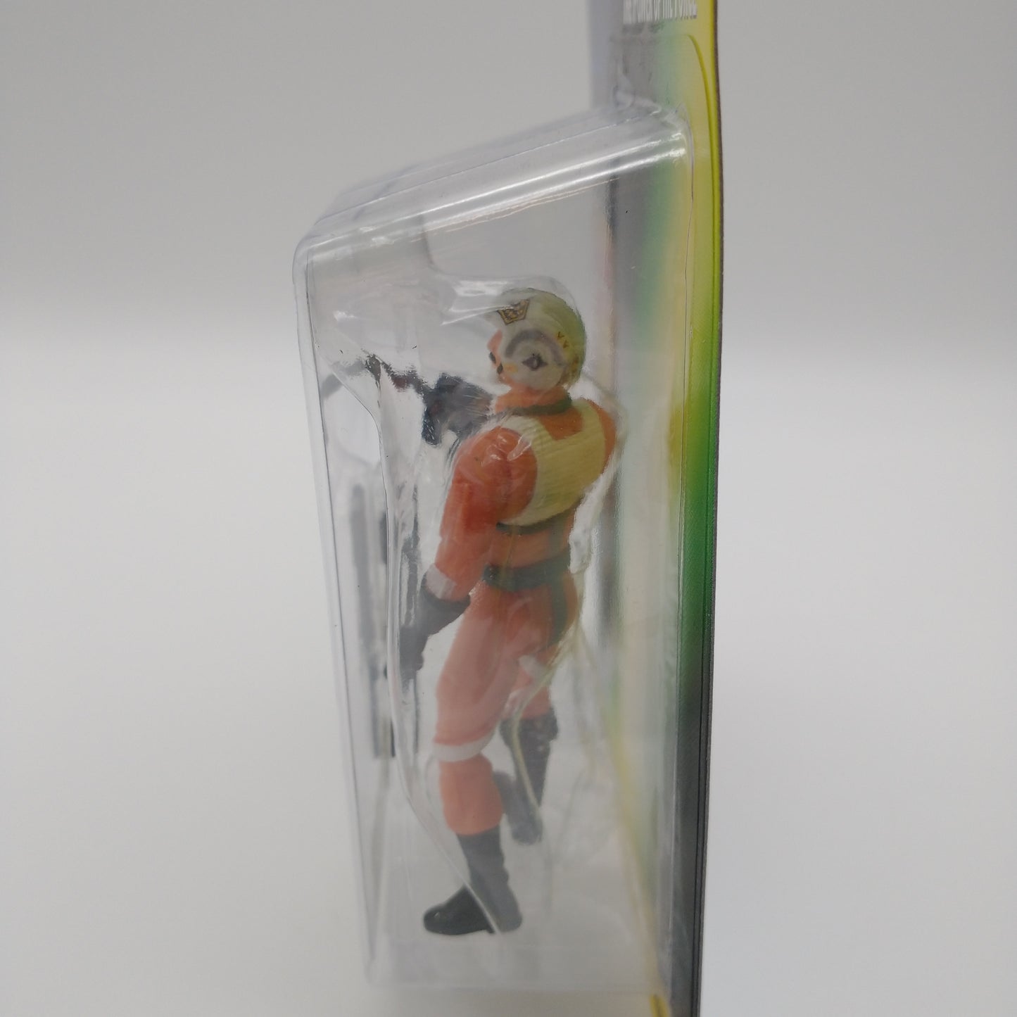 A picture of the left side of the cart and bubble. The action figure is inside.