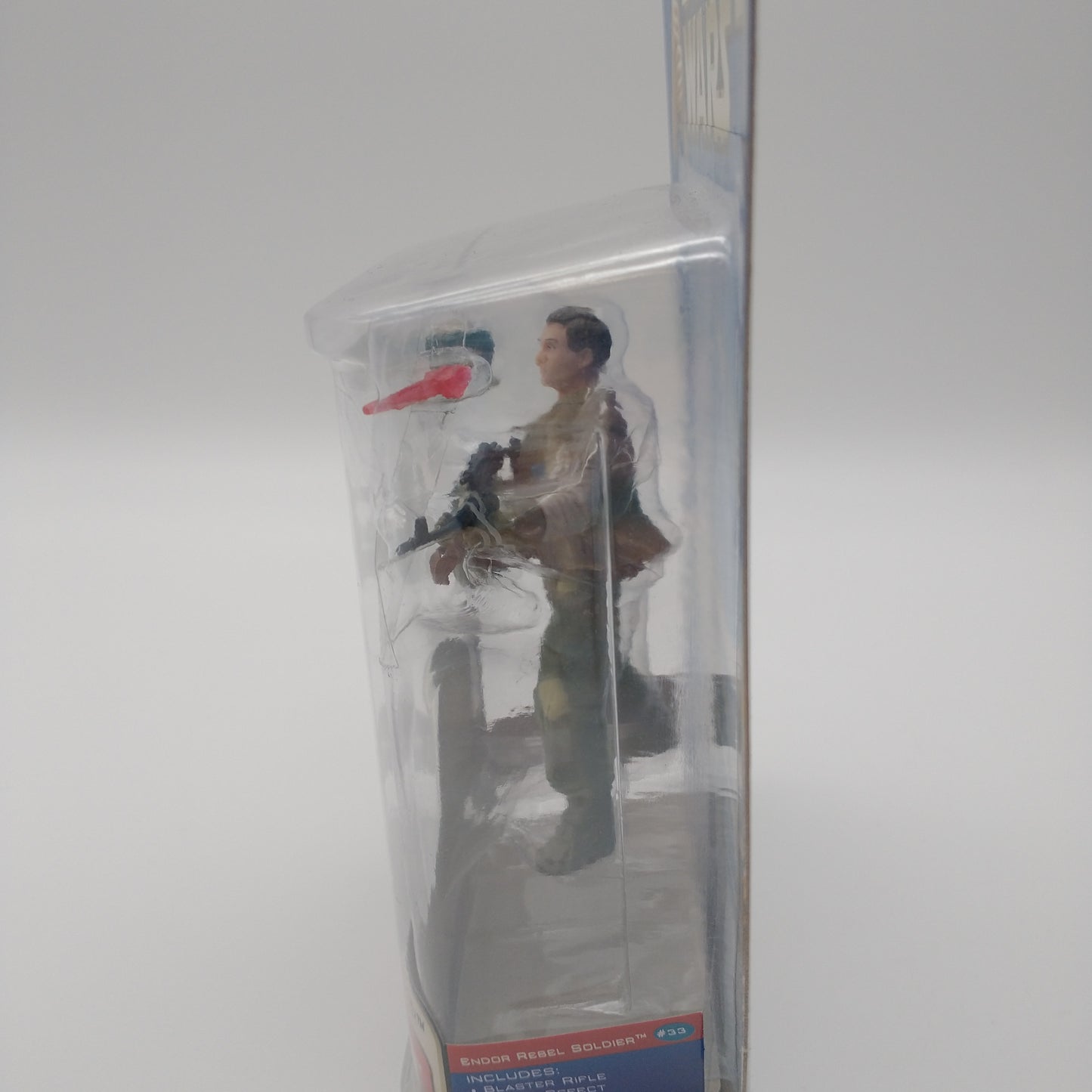 A picture of the left side of the cart and bubble. The action figure is inside.
