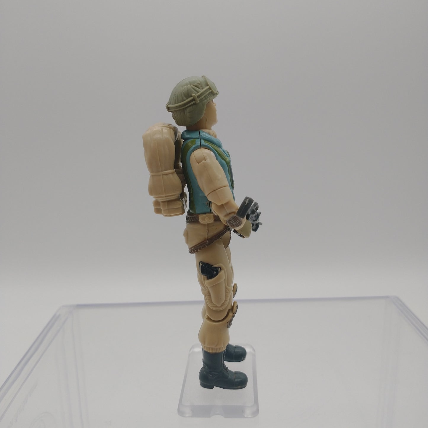 The action figure from the right side
