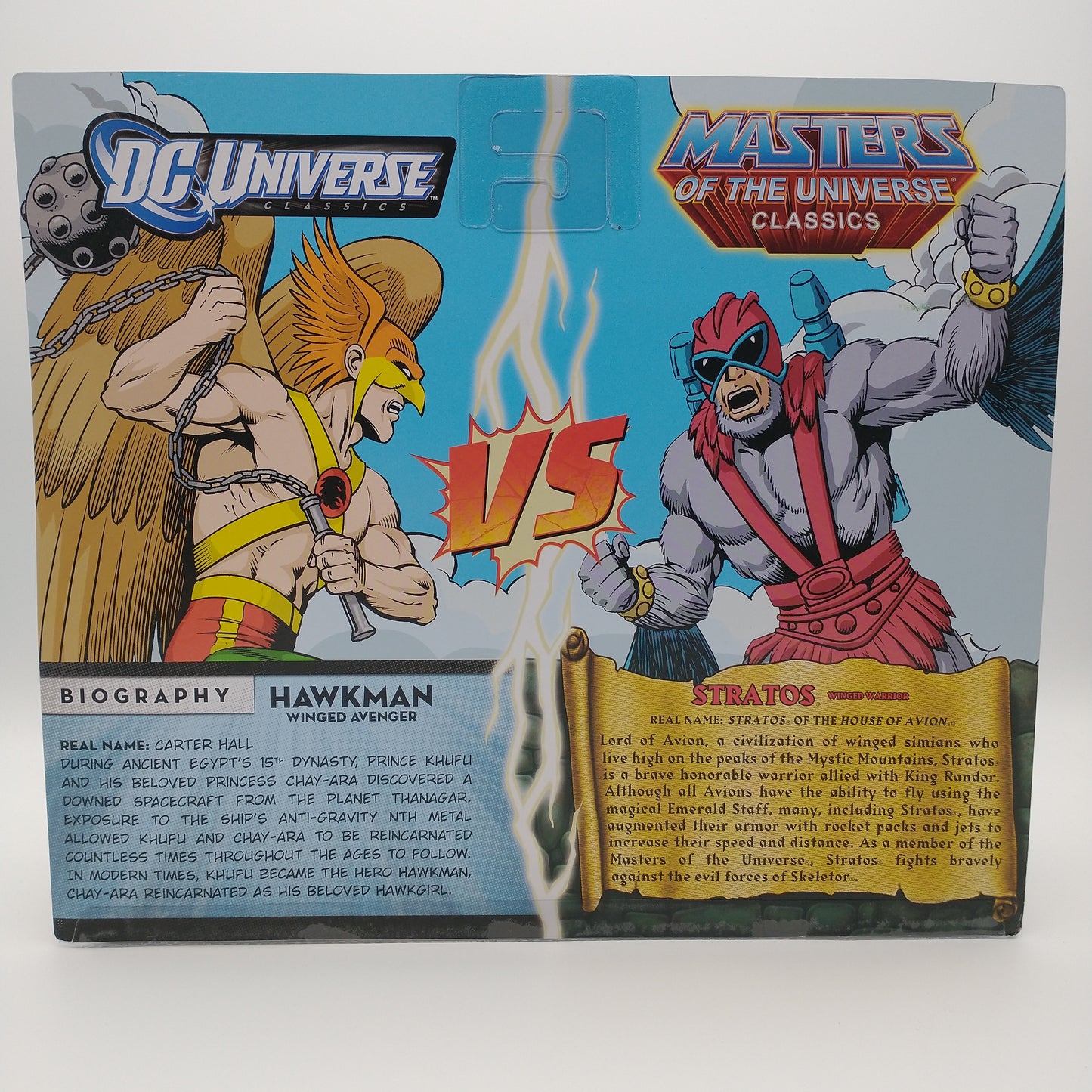 DC Universe Vs. MOTU Hawkman Vs. Stratos Mattel 2010