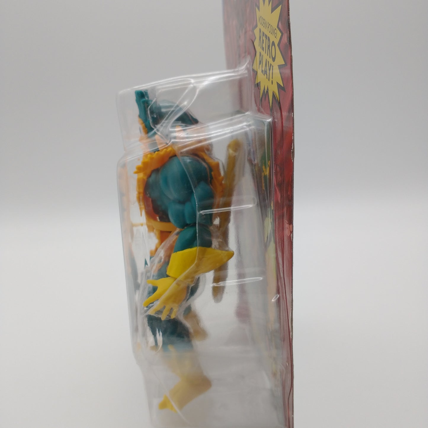 A picture of the left side of the cart and bubble. The action figure is inside.
