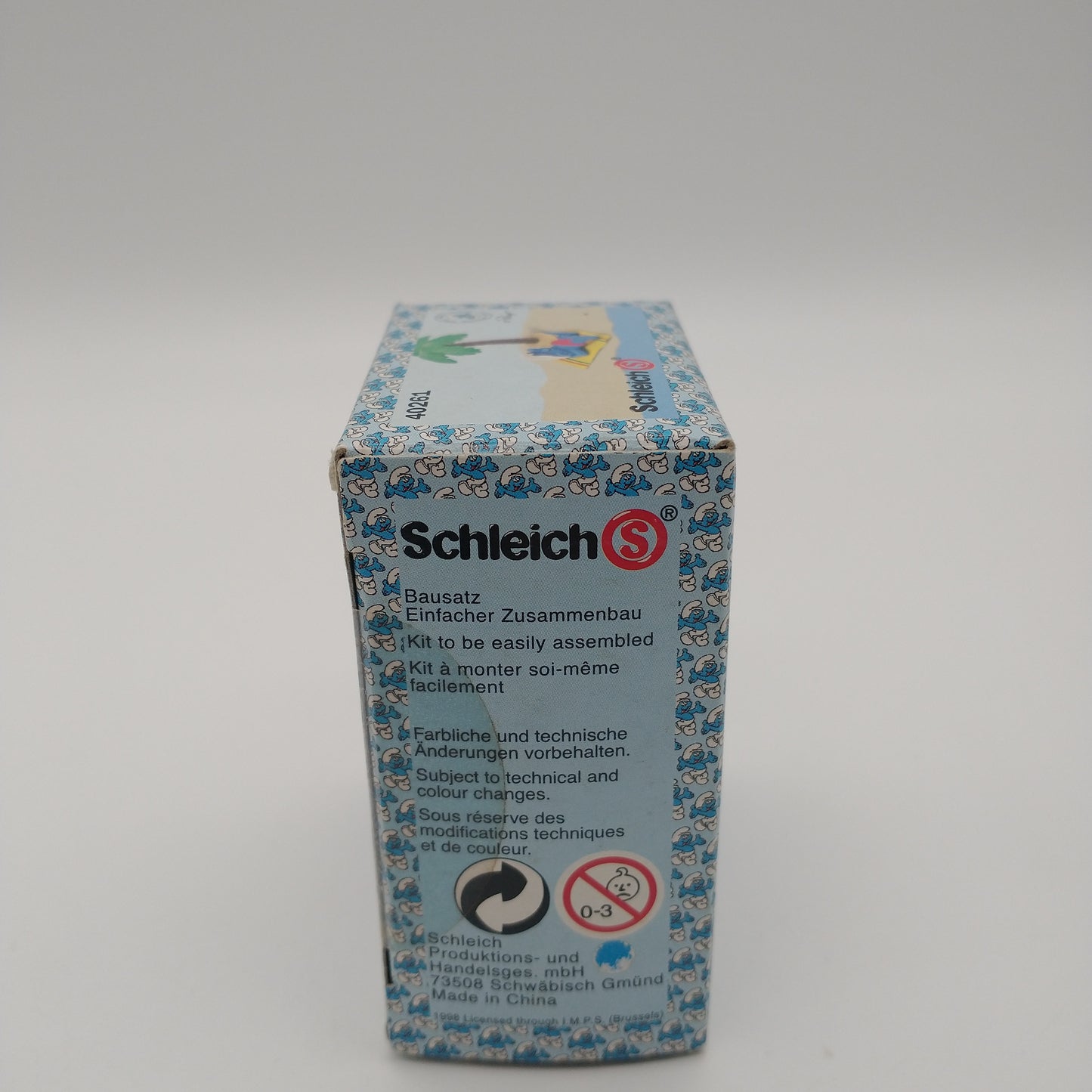 Smurf on Holiday Action Figure Schleich 1998