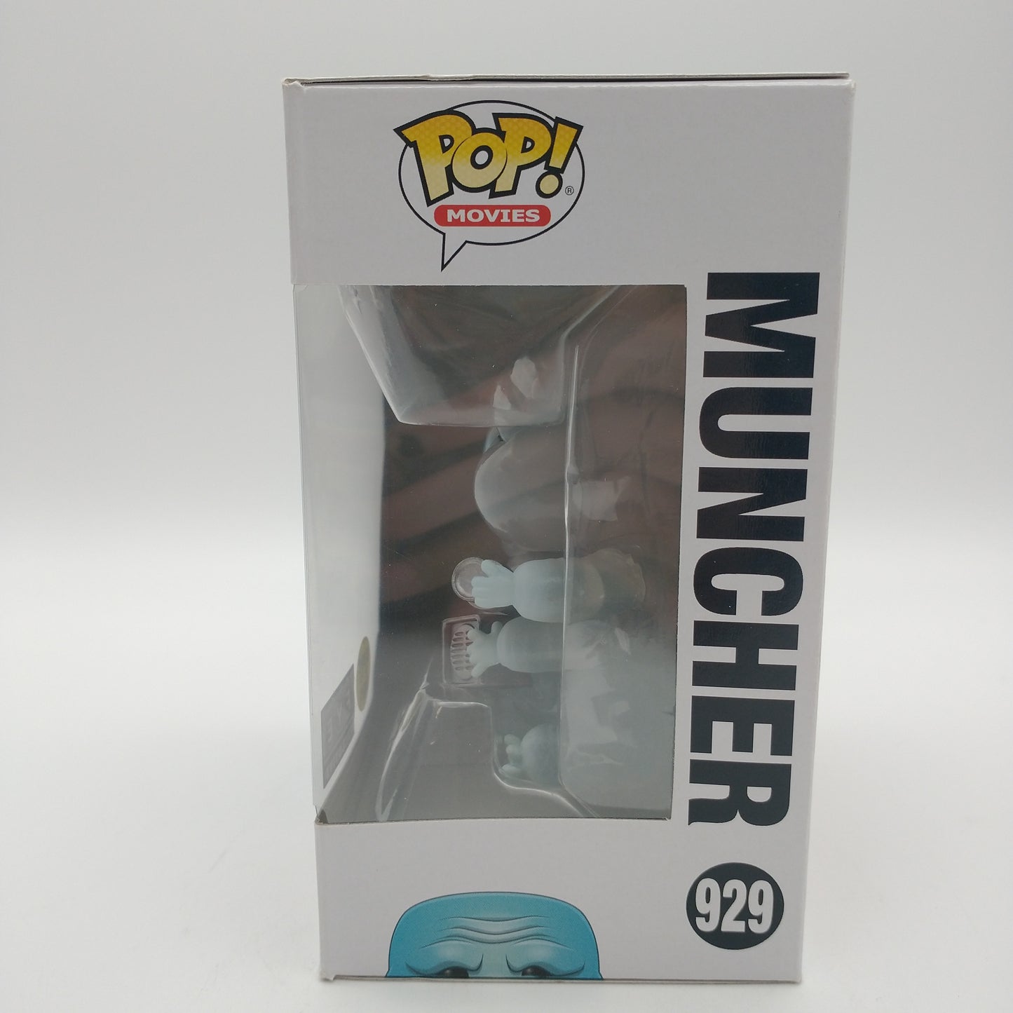 A picture of the left side of the card and bubble. The action figure is inside.