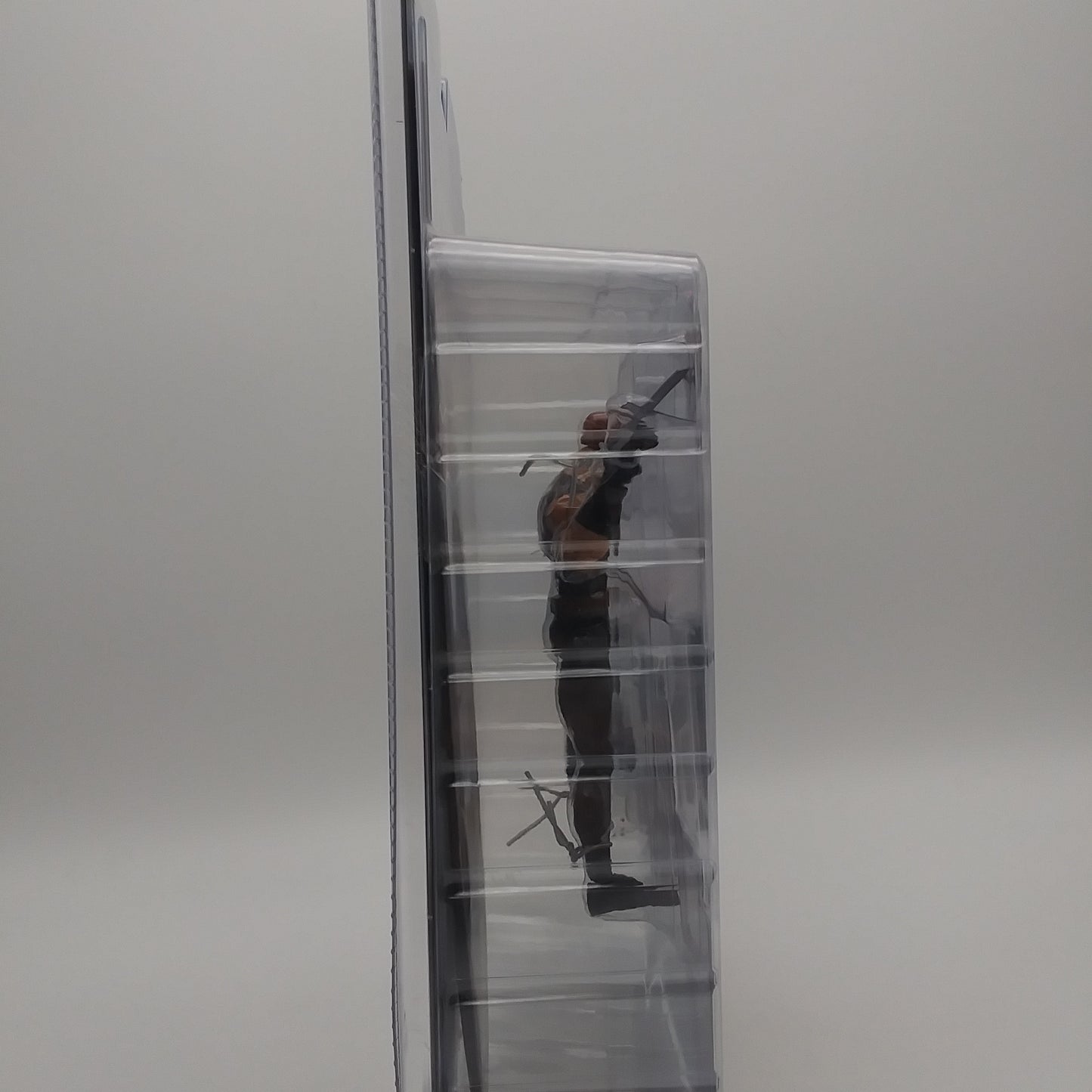 A picture of the left side of the card and bubble. The action figure is inside.