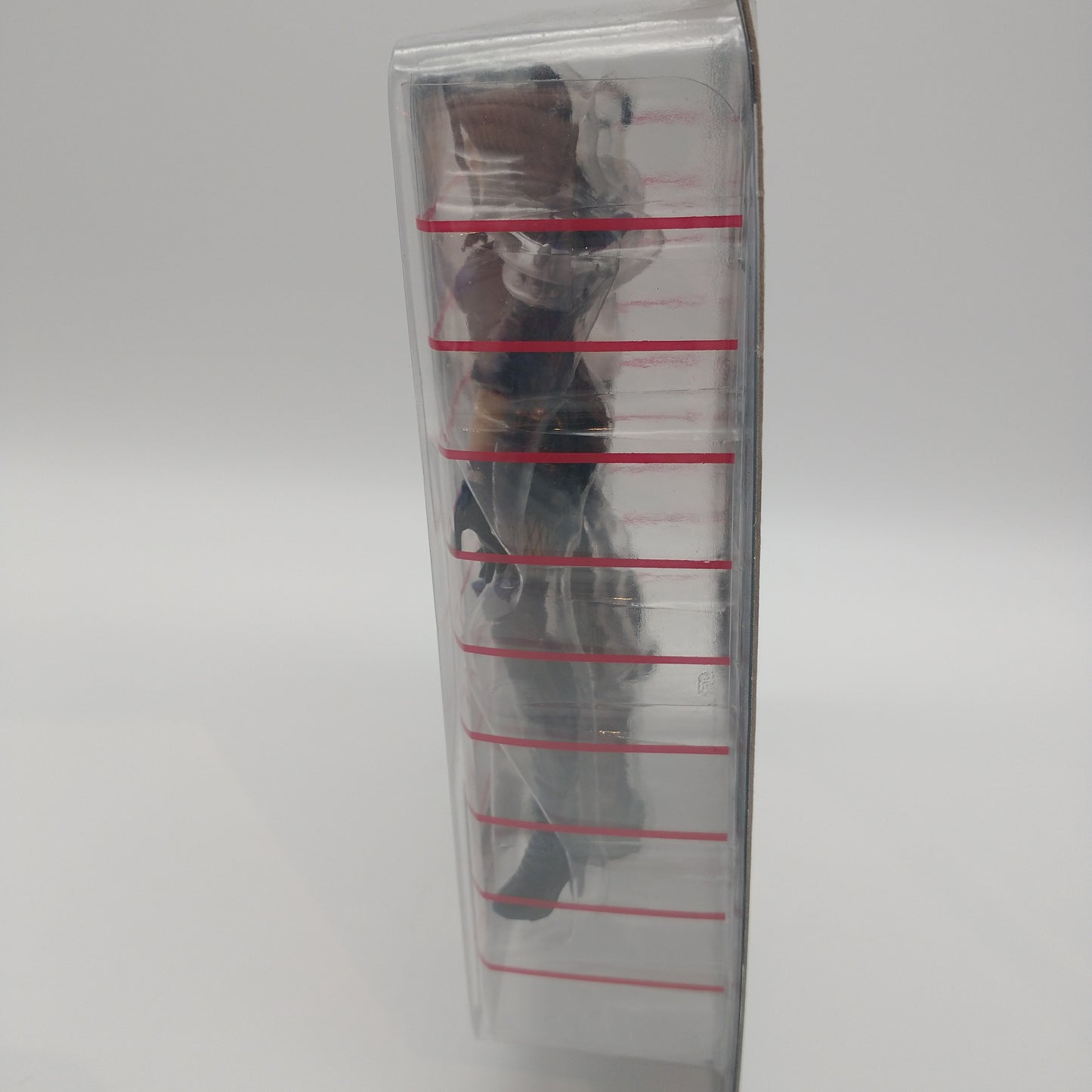 A picture of the left side of the card and bubble. The action figure is inside.