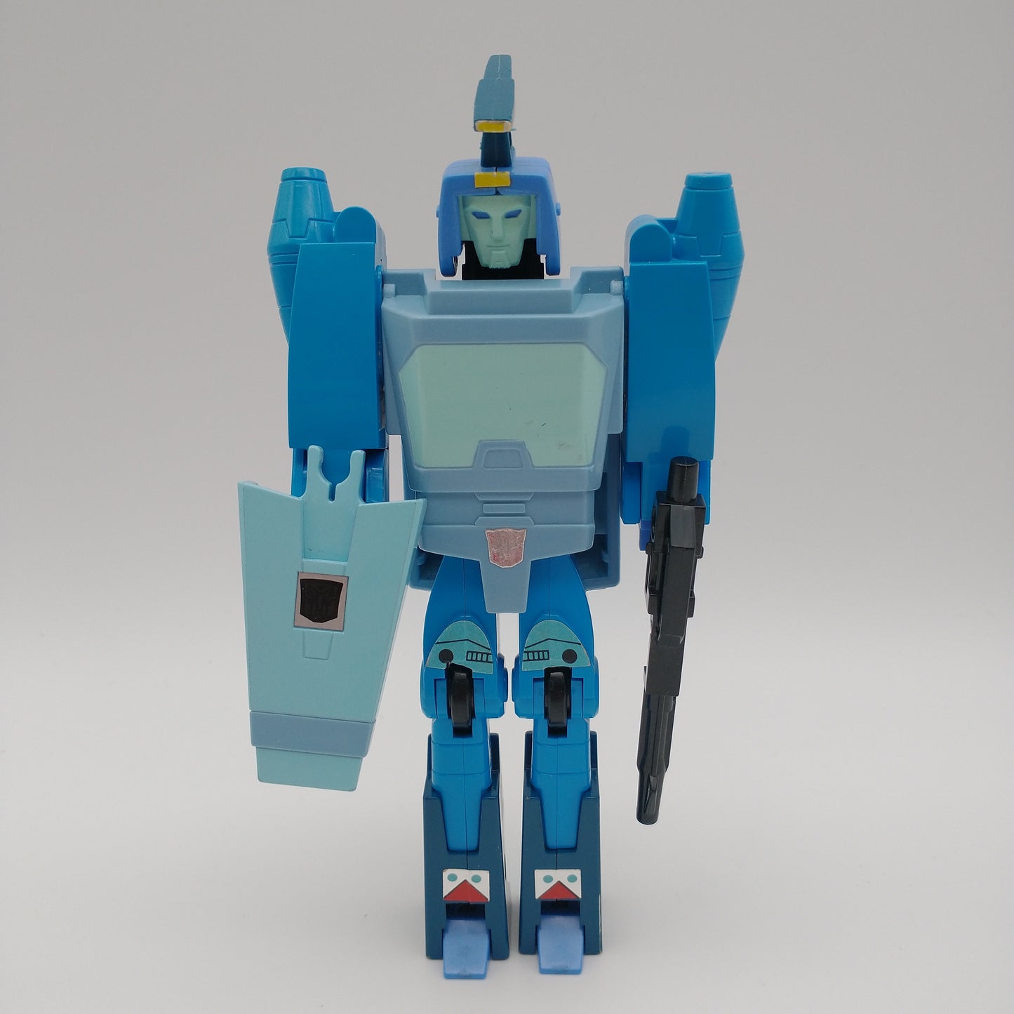 The action figure from the front