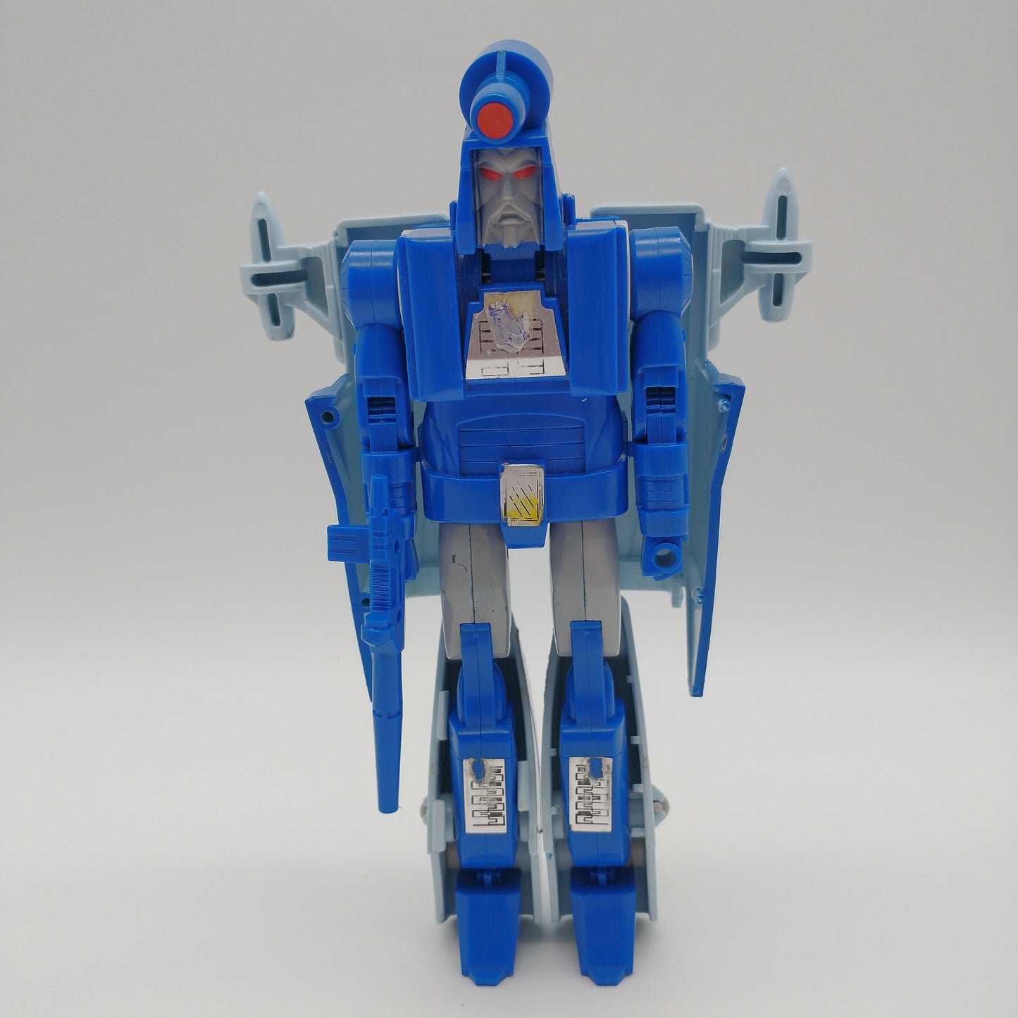 The action figure from the front