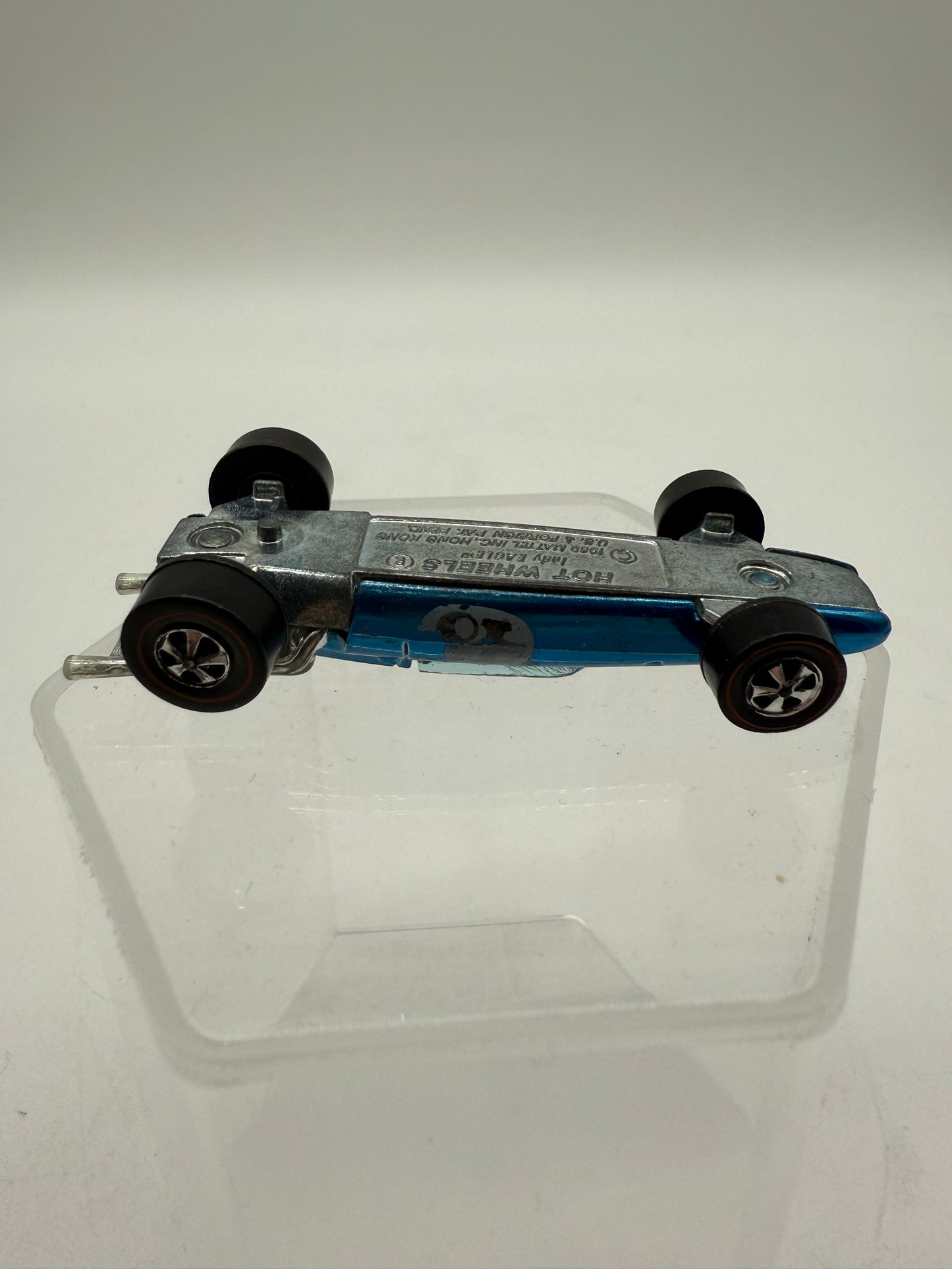 Hot Wheels Vintage 1969 Redline Indy Eagle Aqua Blue Mattel
