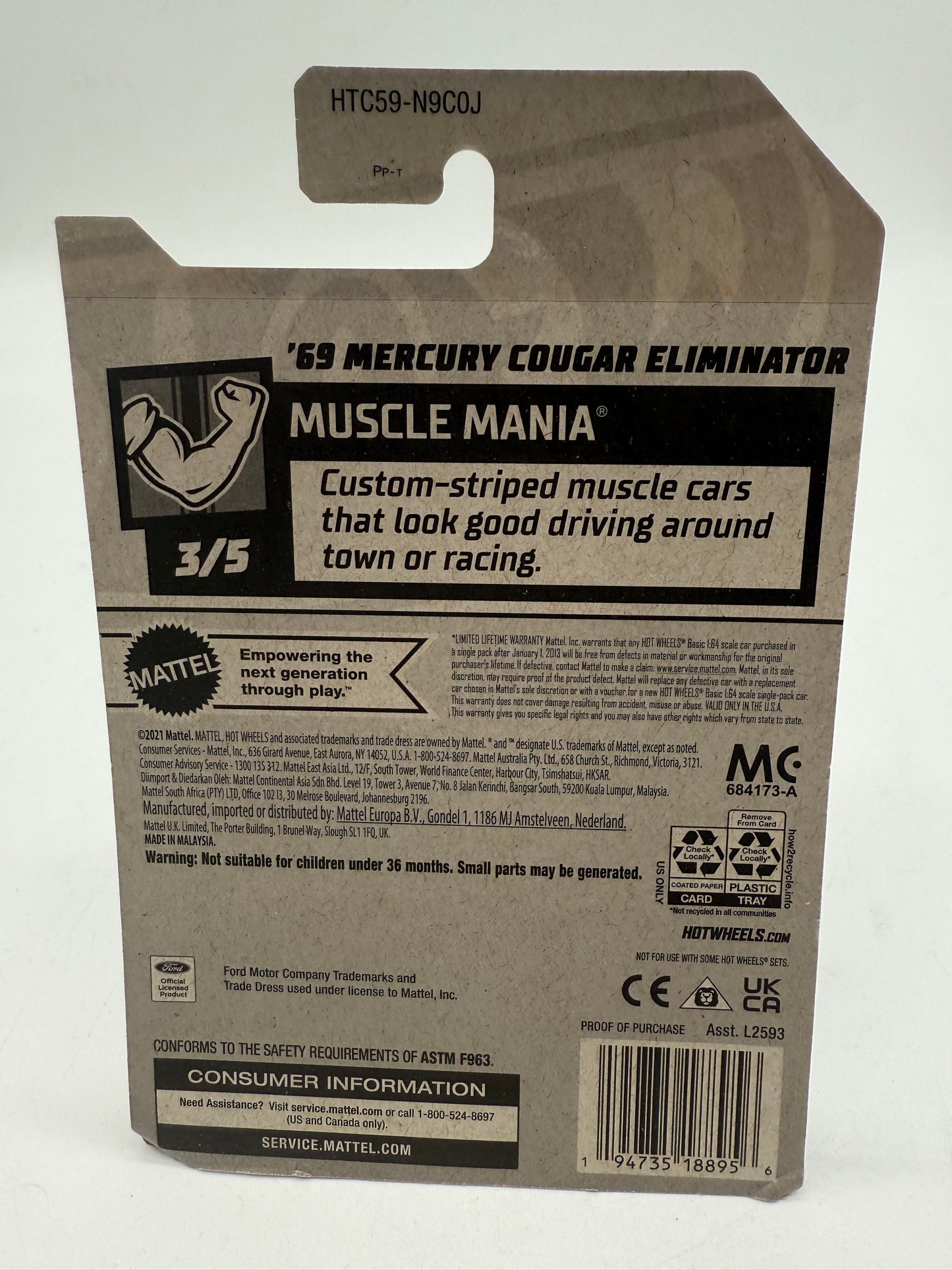Hot Wheels '69 Mercury Cougar Eliminator 2021 Mattel