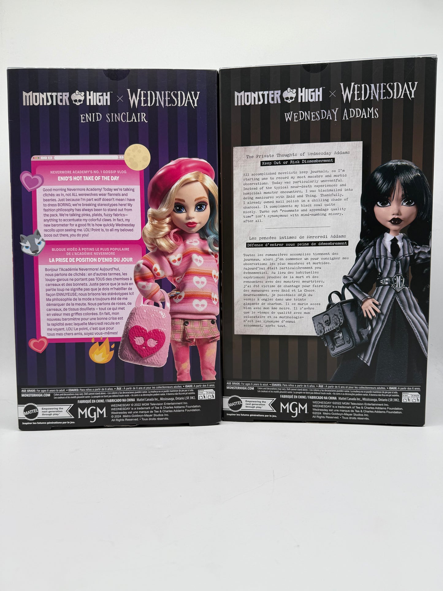 Monster High Enid Sinclair and Wednesday Addams Set 2024 Mattel