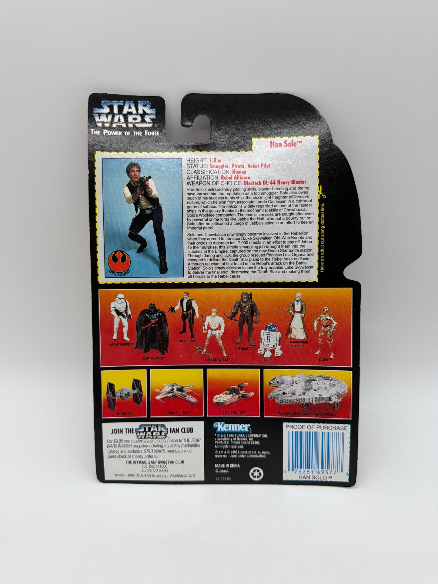 Kenner 1995 Star Wars The Power of the Force Han Solo