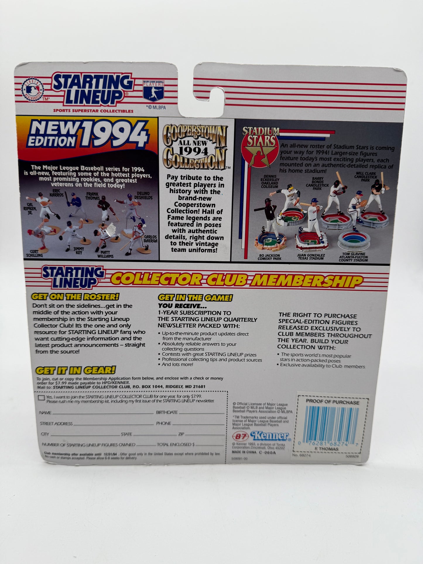 Starting Lineup Frank Thomas 1993 Kenner