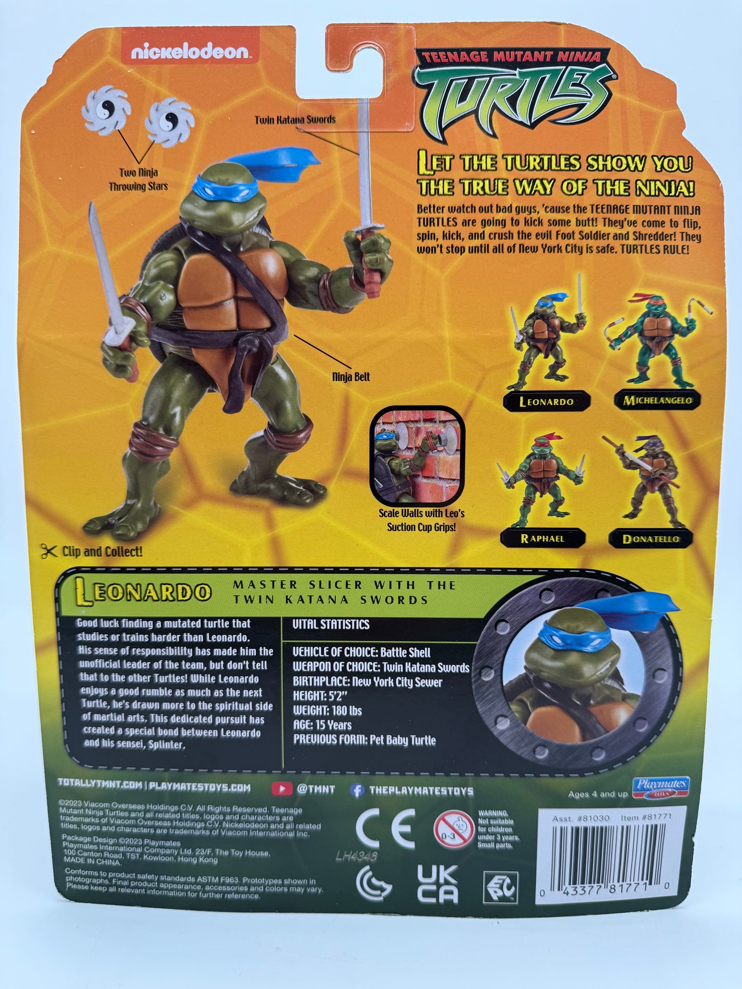Teenage Mutant Ninja Turtles Leonardo 2023 Playmates
