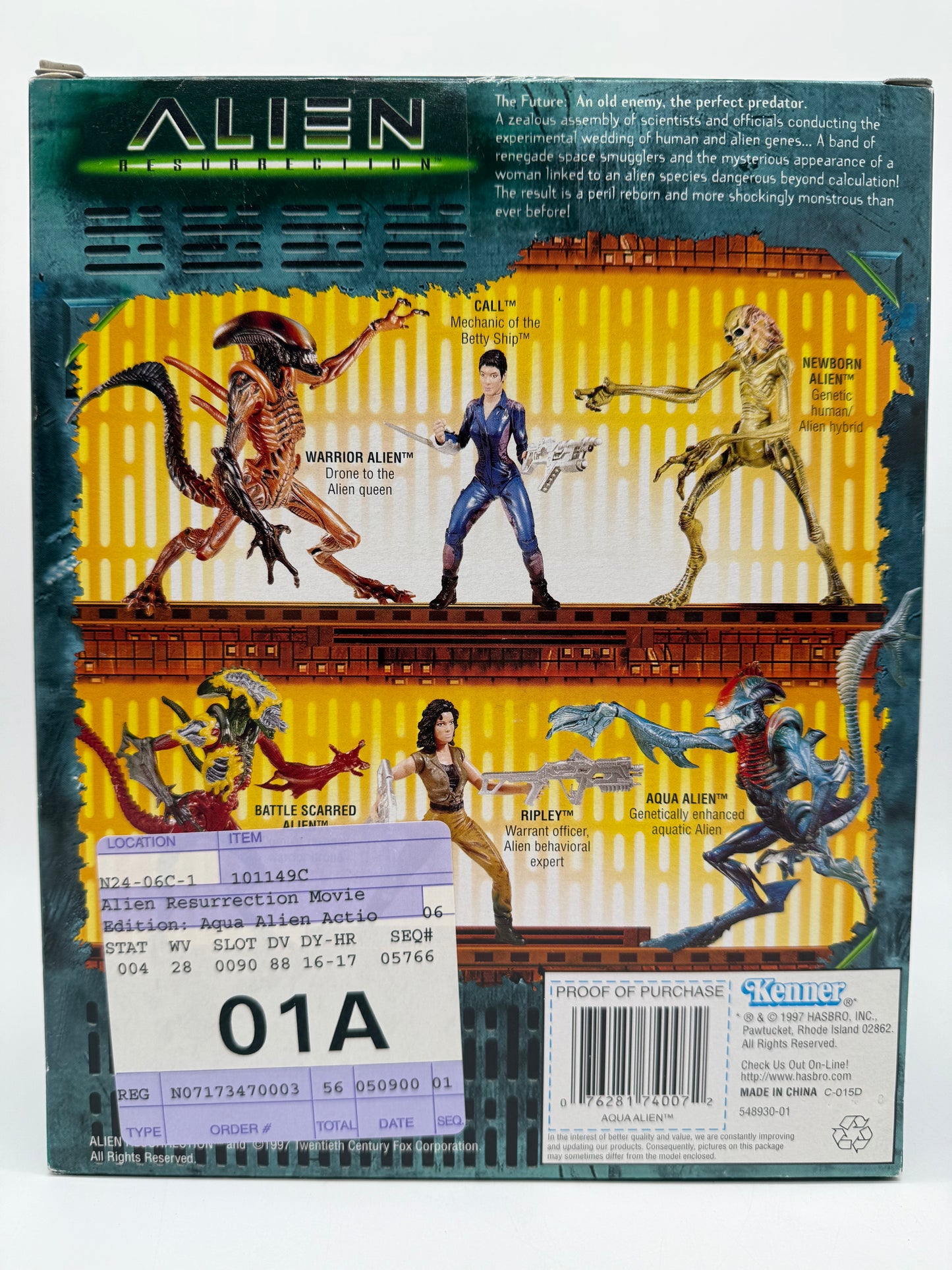 Hasbro 1997 Hasbro Signature Series Alien Resurrection Aqua Alien