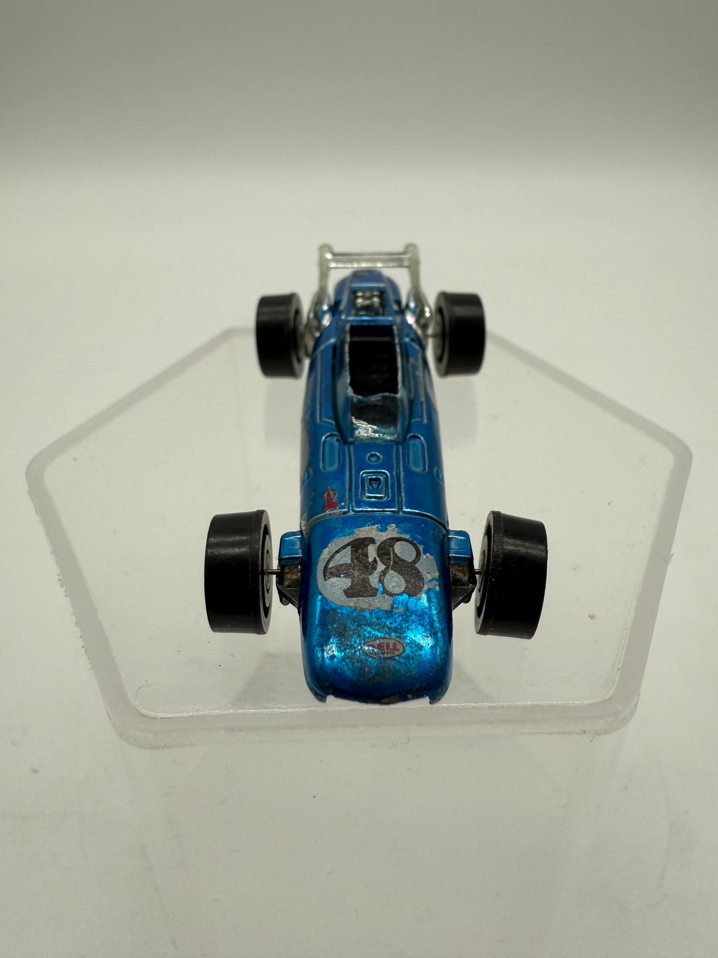 Hot Wheels Vintage 1969 Redline Indy Eagle Aqua Blue Mattel