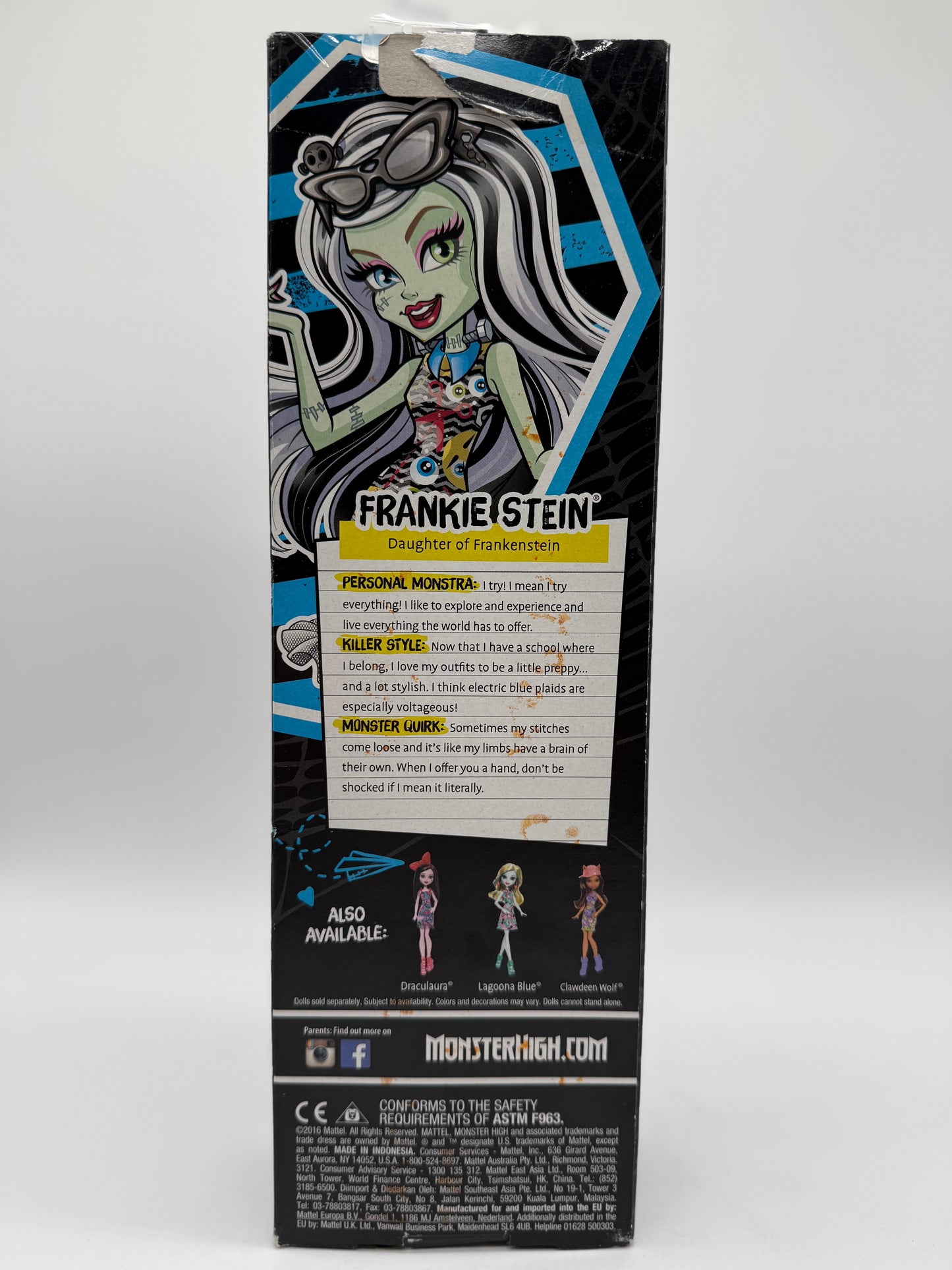 Mattel 2016 Monster High Frankie Stein Daughter of Frankenstein