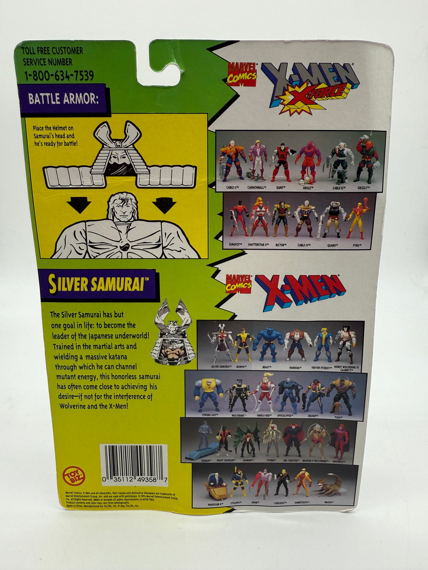 The Uncanny X-Men The Evil Mutants Silver Samurai 1993 Toy Biz