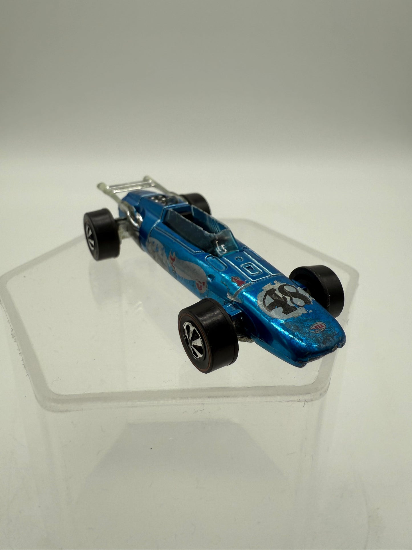 Hot Wheels Vintage 1969 Redline Indy Eagle Aqua Blue Mattel