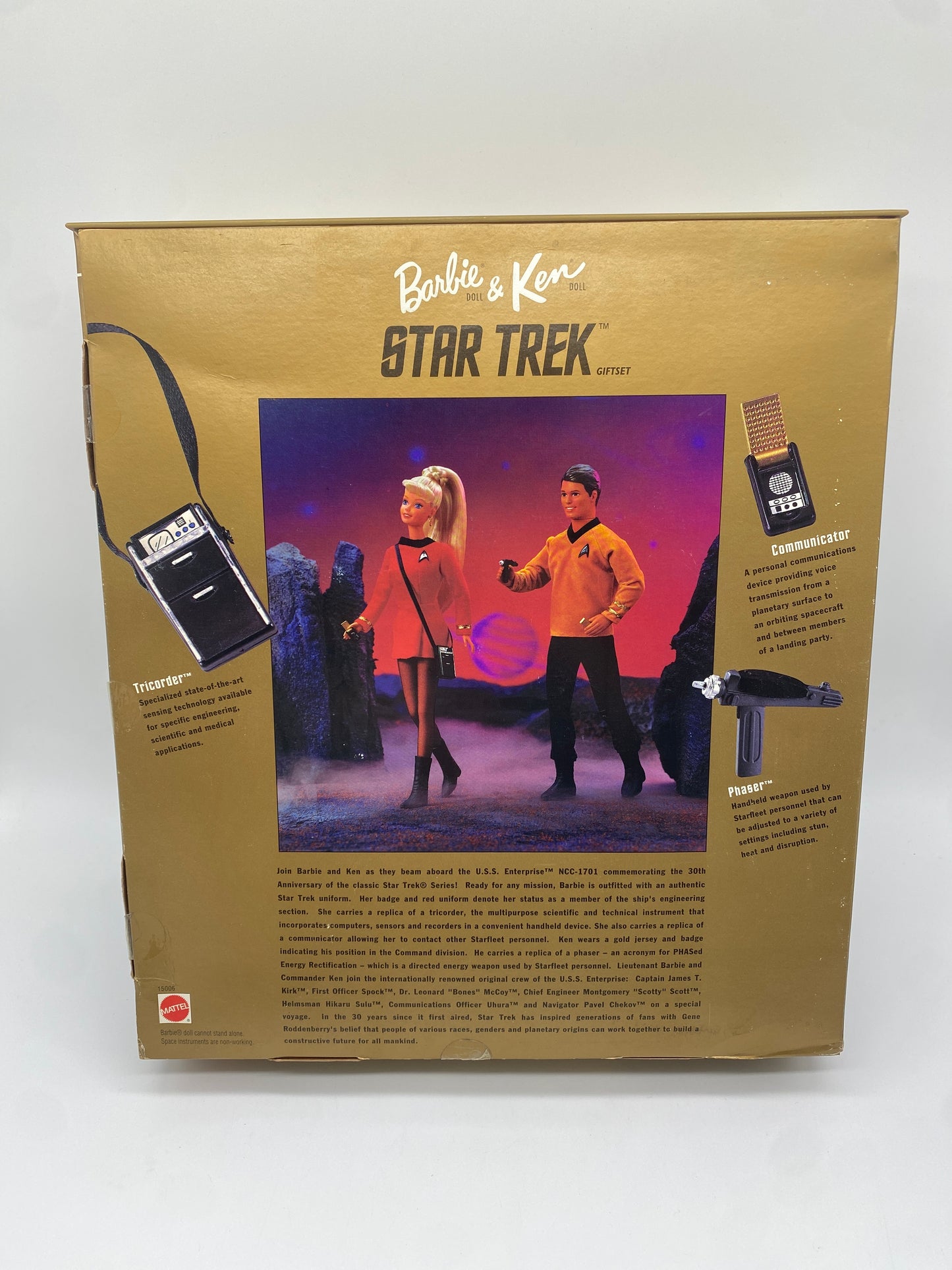 Mattel Barbie Doll 1996 30th Anniversary Collector Edition Barbie & Ken Star Trek Gift Set