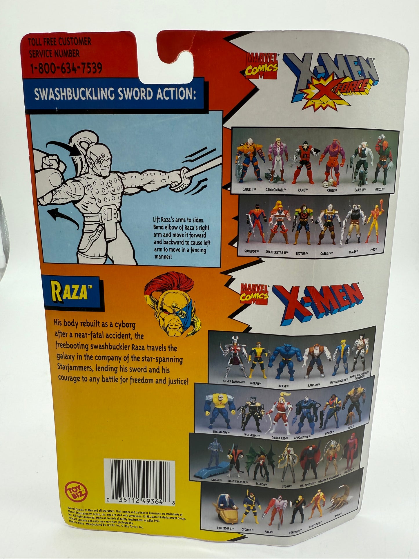 The Uncanny X-Men Raza 1994 Toy Biz