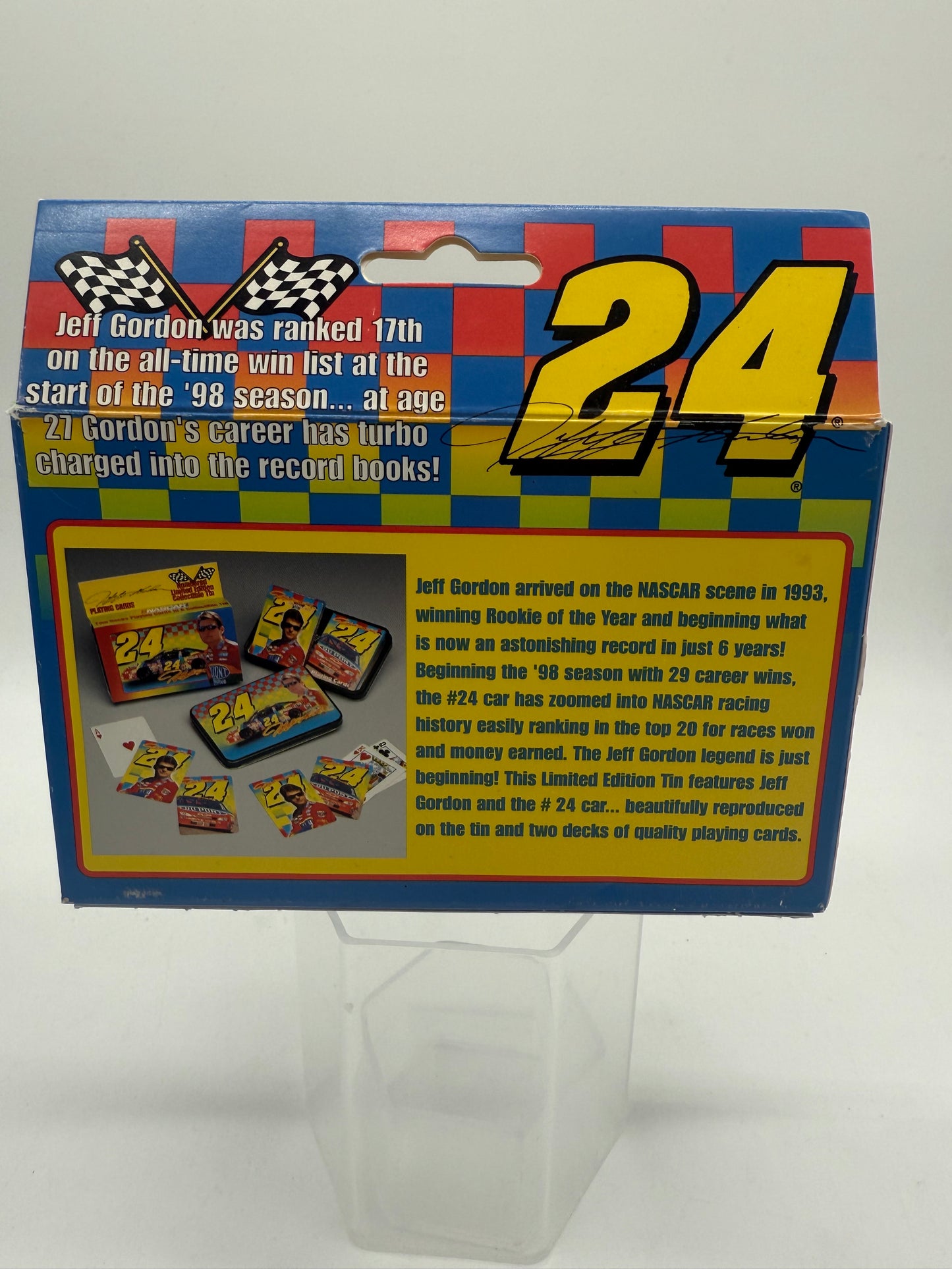 NASCAR 2 Deck Playing Cards In A Collectible Tin 1999 JG Motorsports