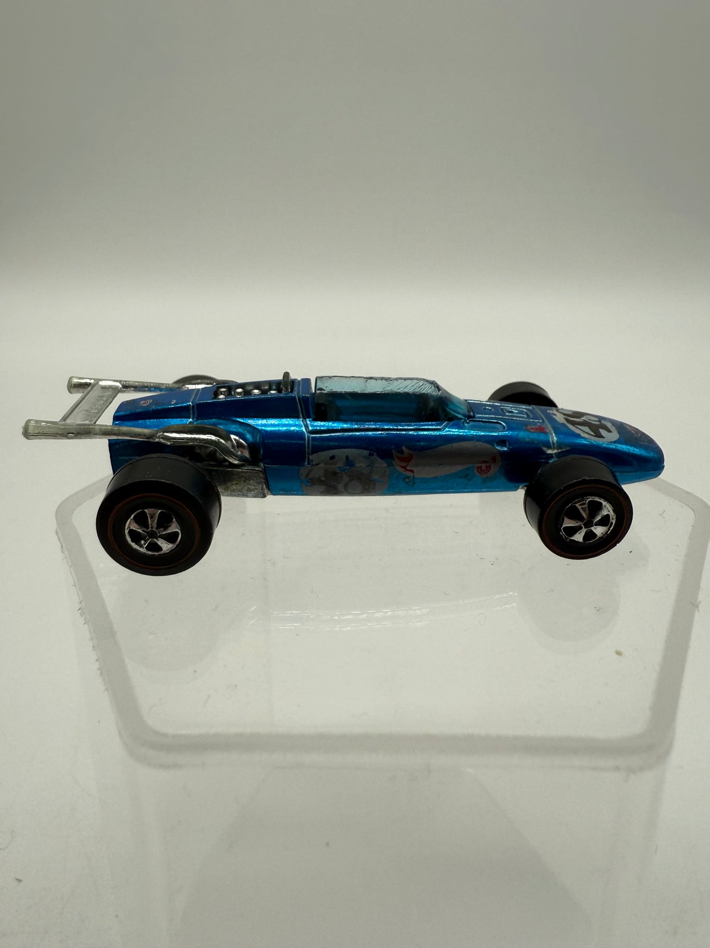 Hot Wheels Vintage 1969 Redline Indy Eagle Aqua Blue Mattel