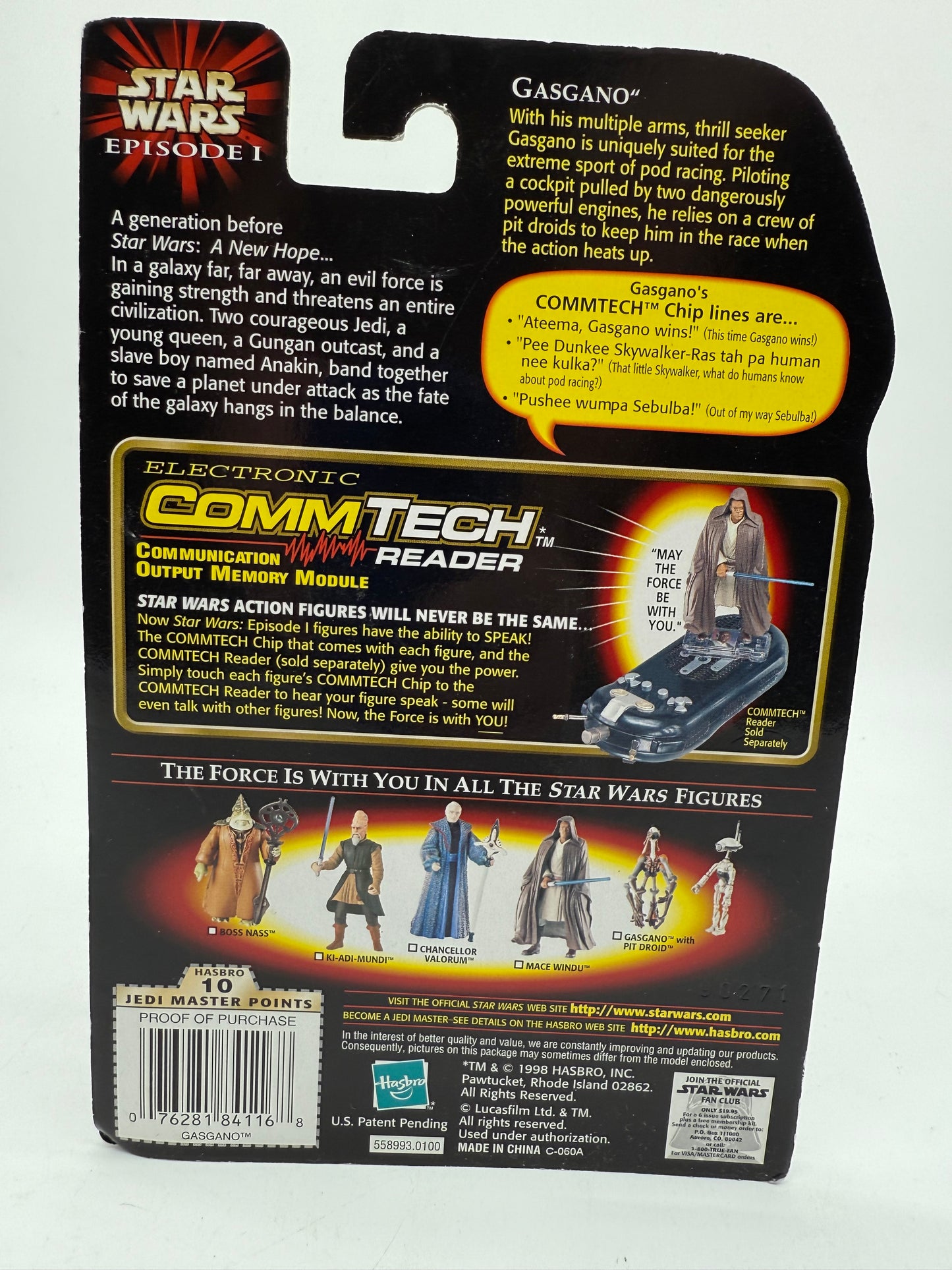 Star Wars Episode 1 Gasgano 1998 Hasbro