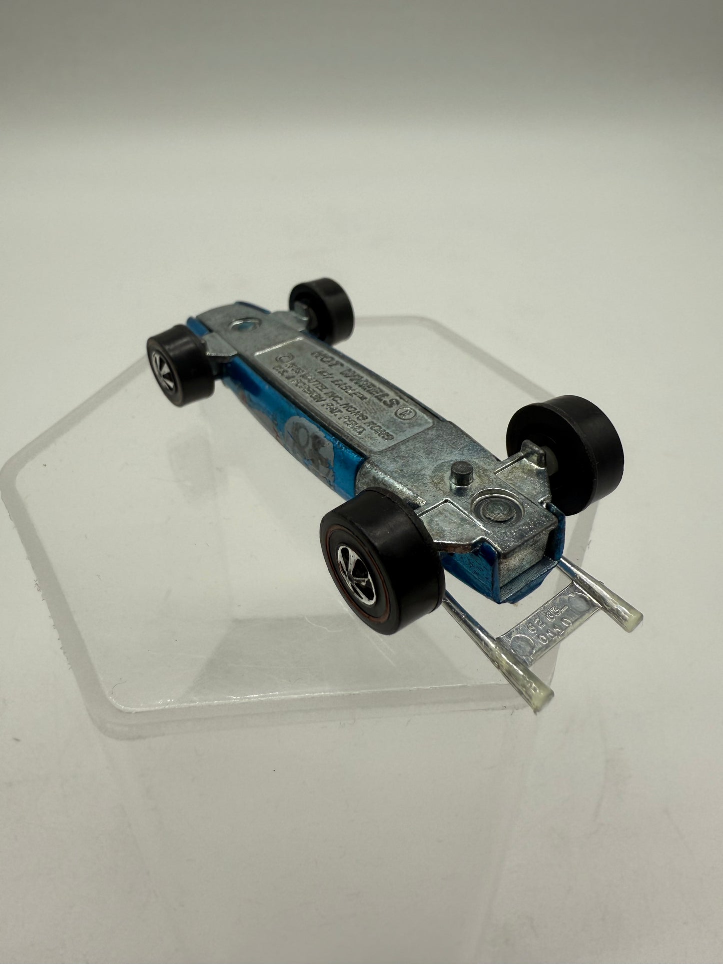 Hot Wheels Vintage 1969 Redline Indy Eagle Aqua Blue Mattel