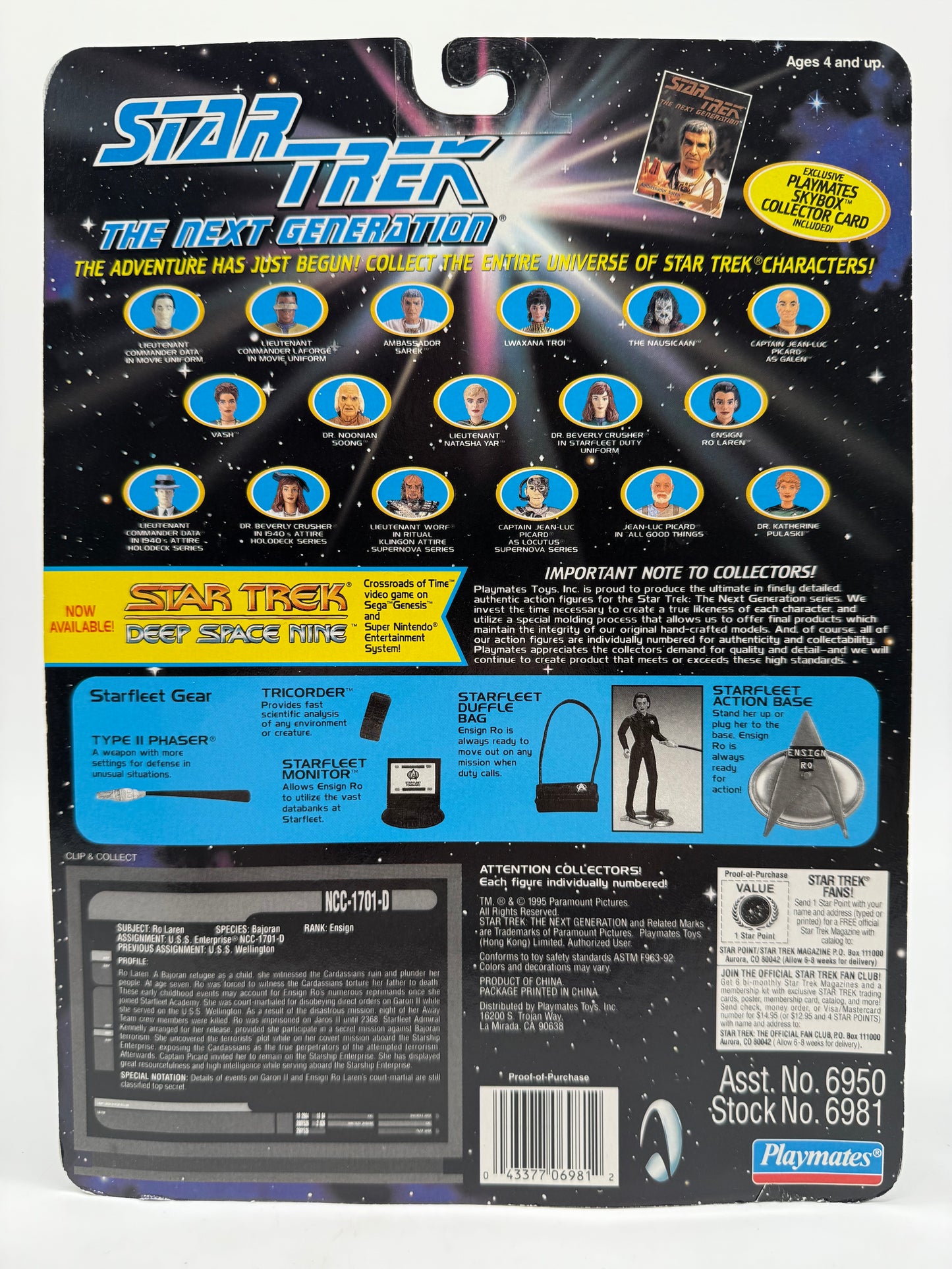 Star Trek The Next Generation Ensign Ro Laren 1995 Playmates