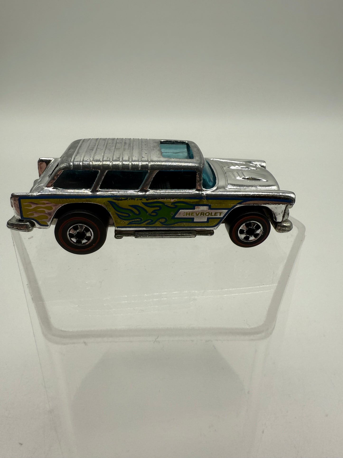 Hot Wheels 1969 Redline Alive '55 Super Chrome Chevy Nomad Wagon Mattel