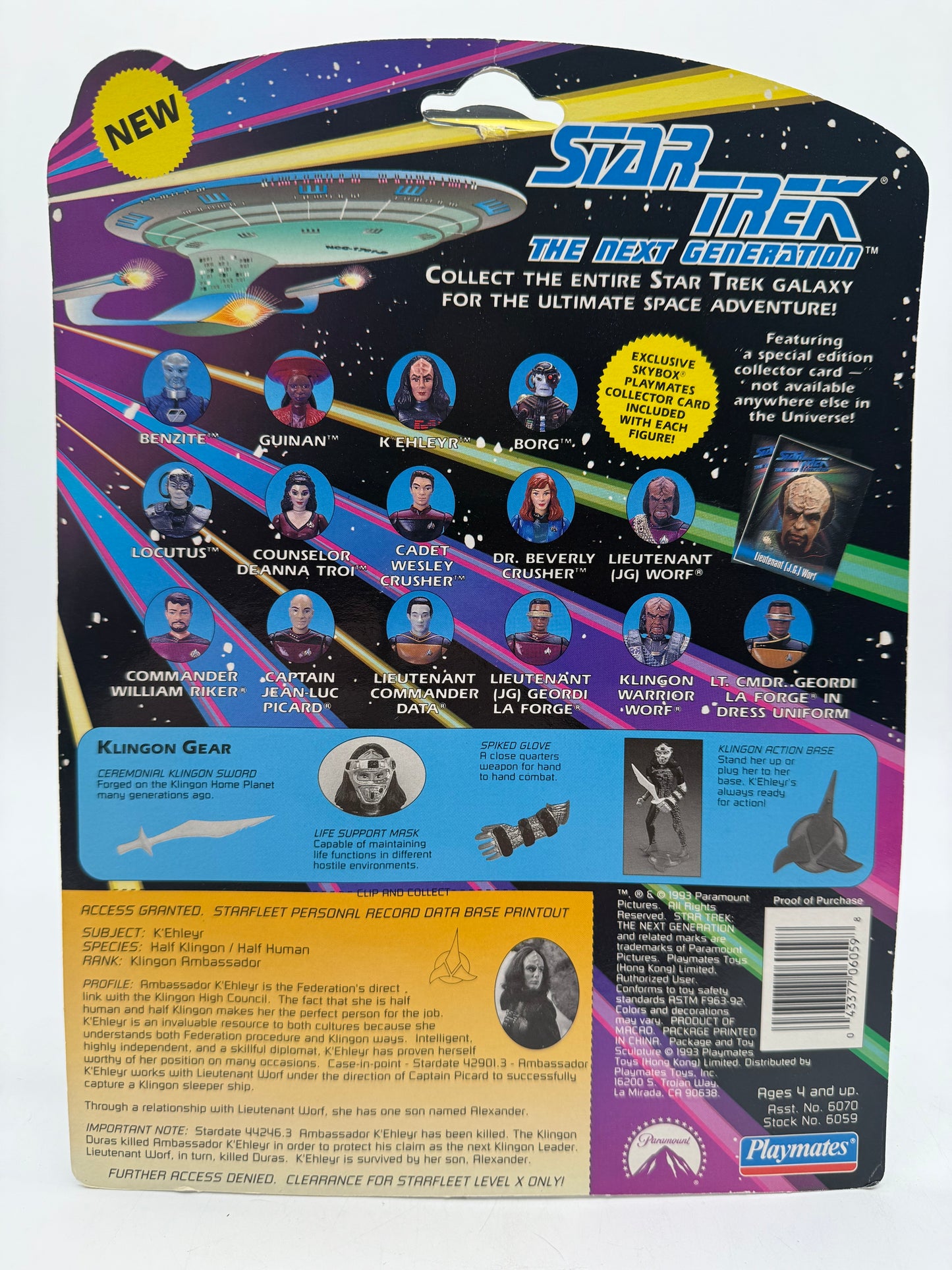 Playmates 1993 Star Trek Next Generation Ambassador K'Ehleyr