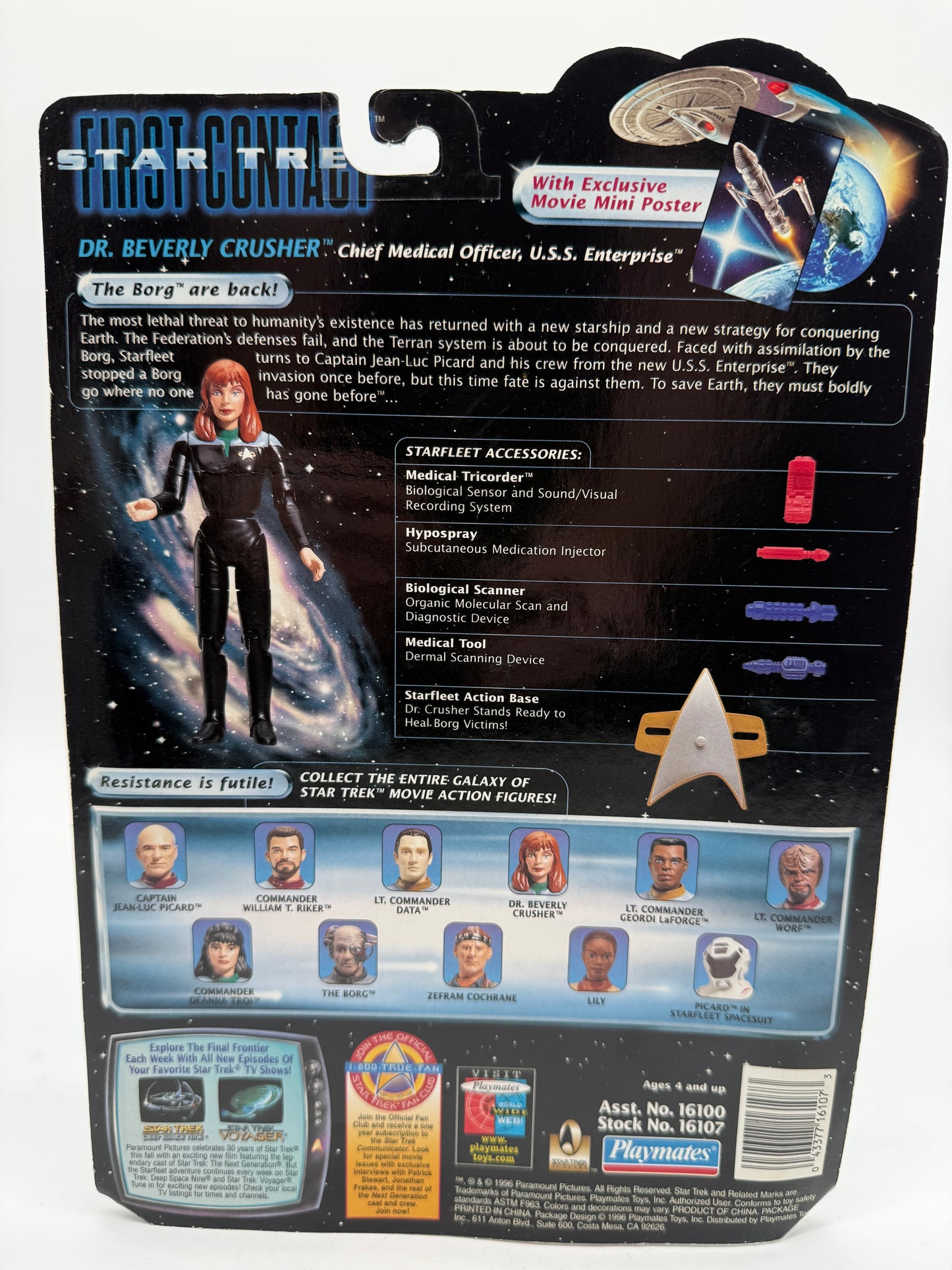 Star Trek First Contact Dr. Beverly Crusher 1996 Playmates