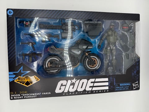 Hasbro 2024 G.I.Joe Classified Series Night Force Jason "Shockwave" Faria & Night Pursuit