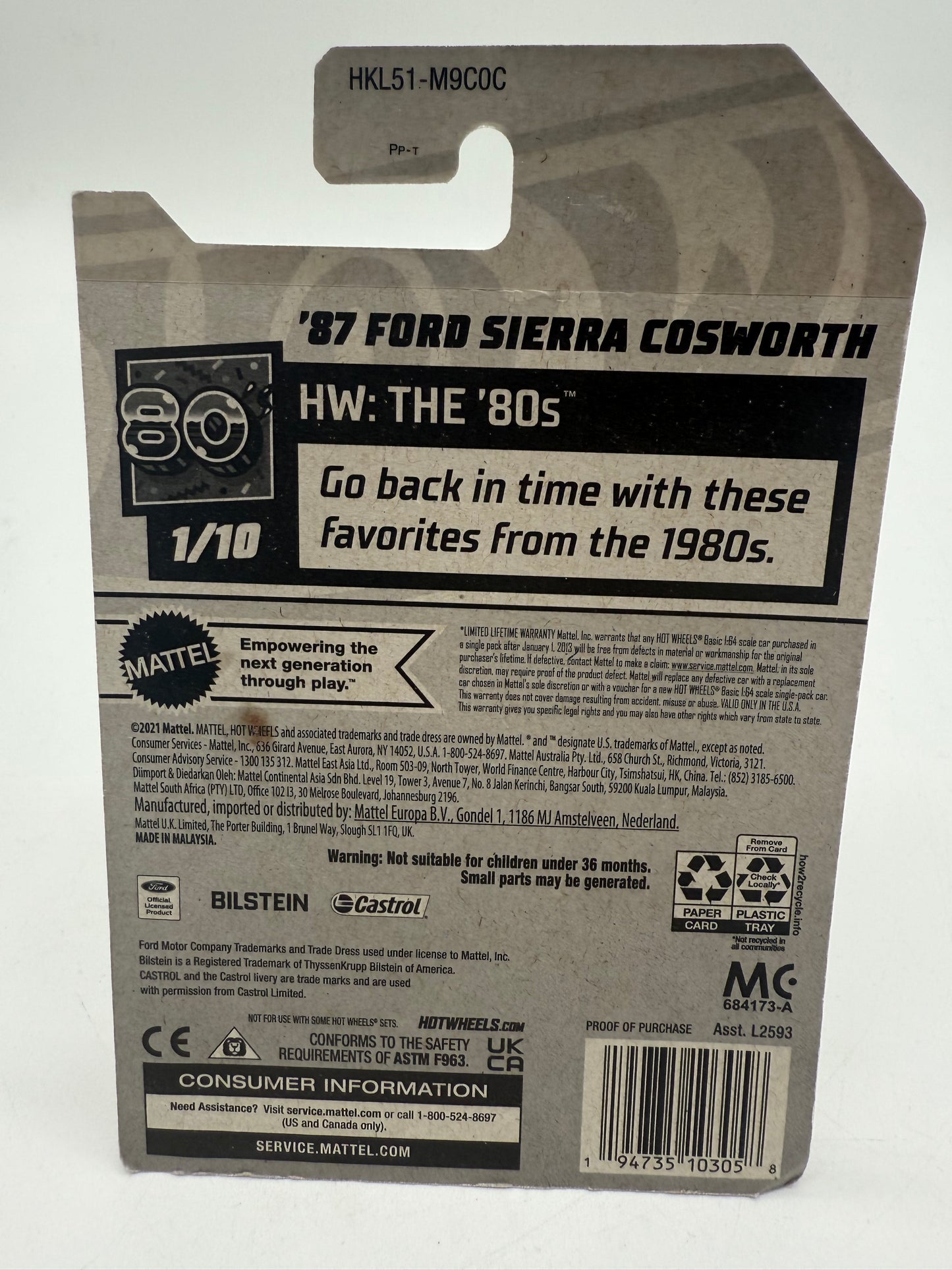 Hot Wheels '87 Ford Sierra Cosworth 2021 Mattel
