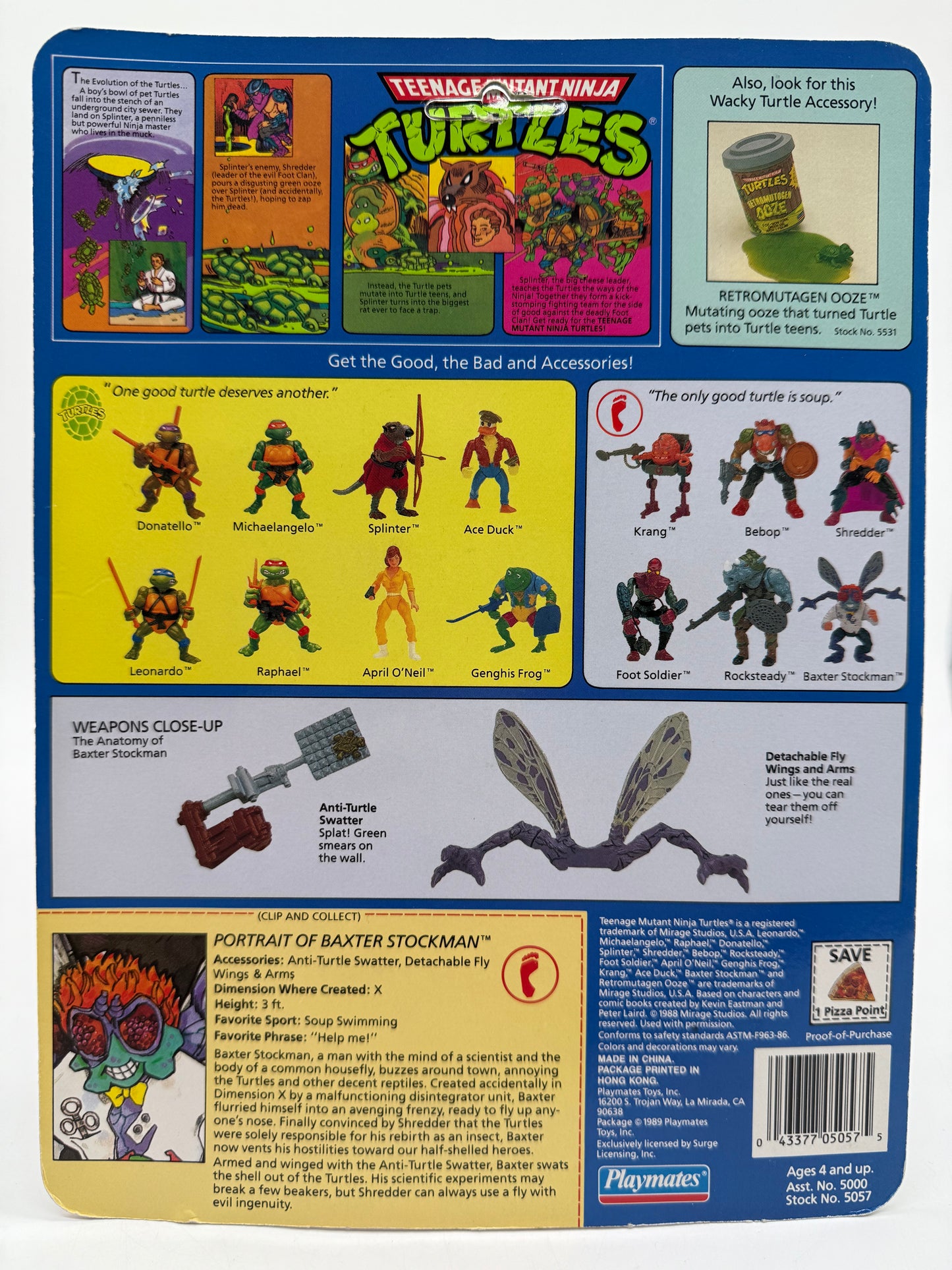 Playmates 1989 TMNT Baxter Stockman (14 Back)