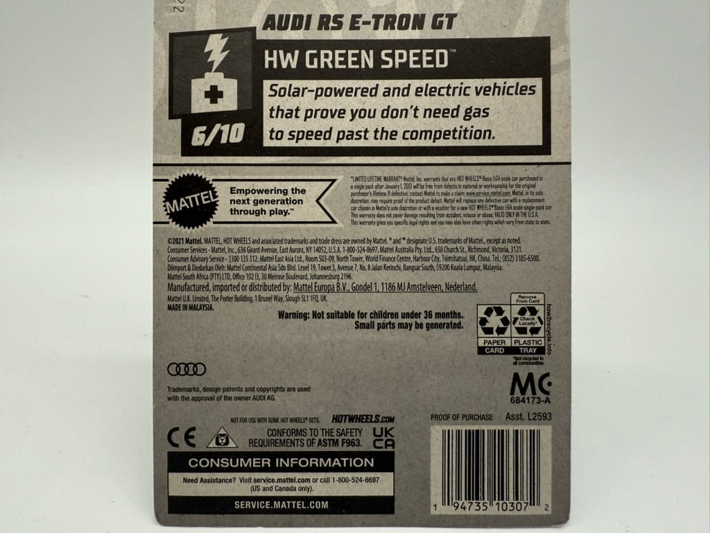 Hot Wheels Audi RS E-Tron GT 2021 Mattel