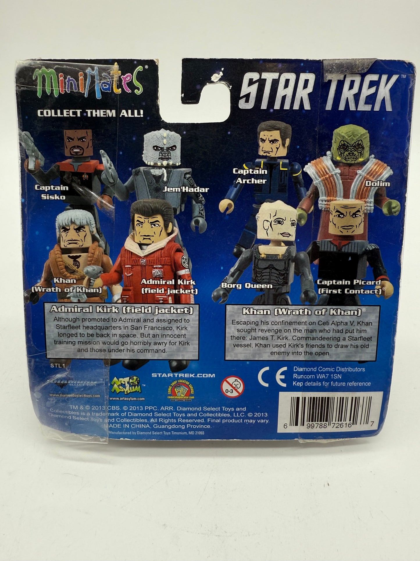 Star Trek Admiral Kirk (Admiral Jacket) & Khan (Wrath of Khan) 2013 Diamond Select Toys and Collectibles