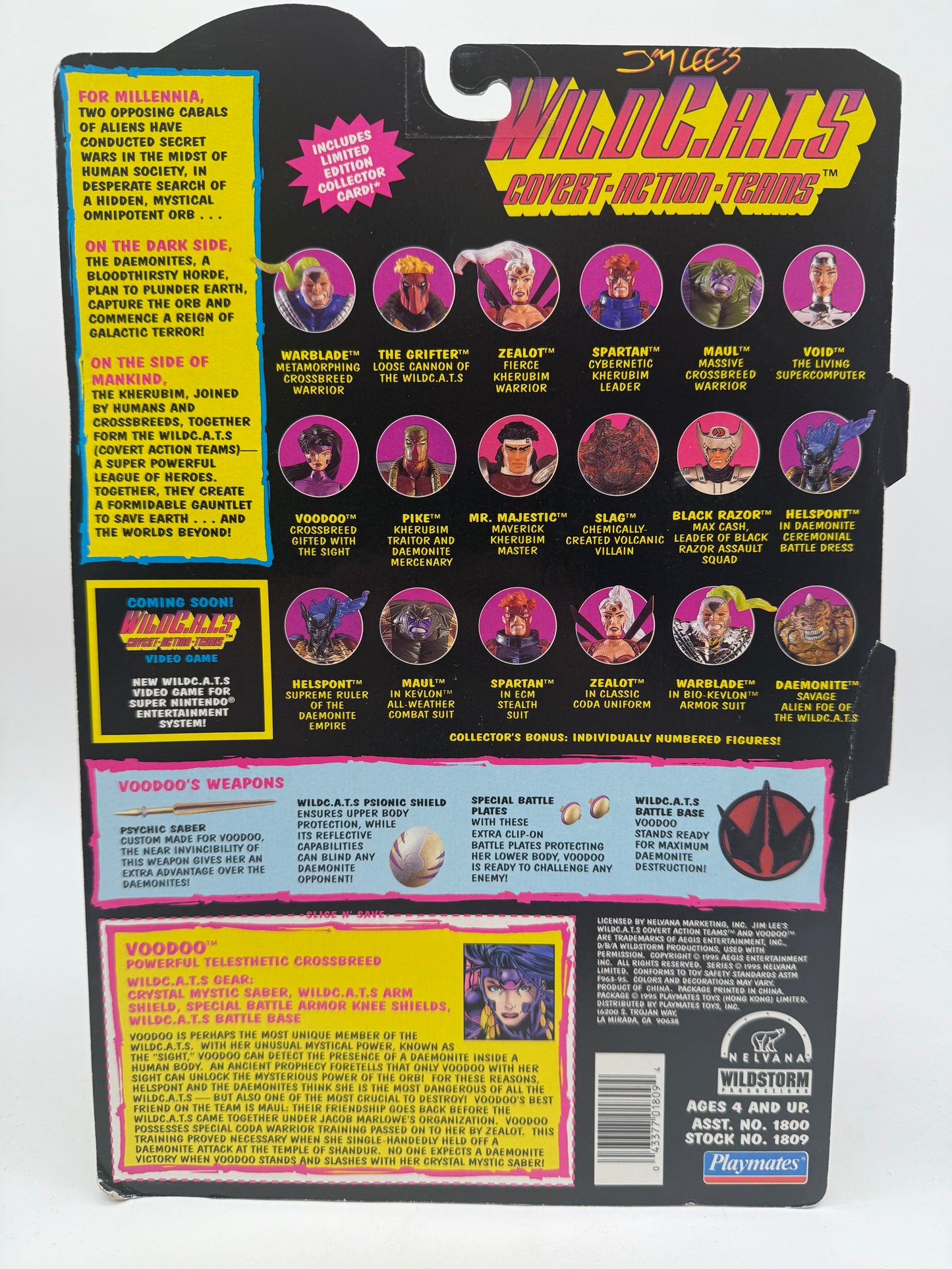 Wild C.A.T.S Covert-Action-Teams Voodoo 1995 Playmates