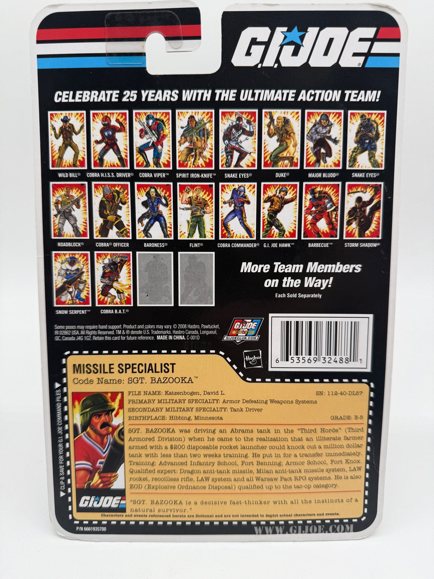 G.I.Joe SGT. Bazooka 2008 Hasbro