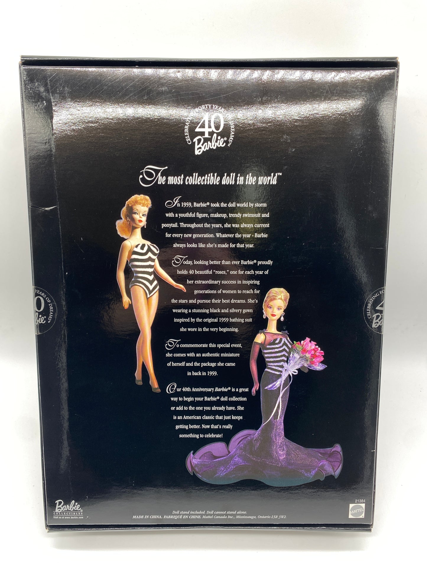 Mattel Barbie Doll 1999 Collector Edition 40th Anniversary Barbie