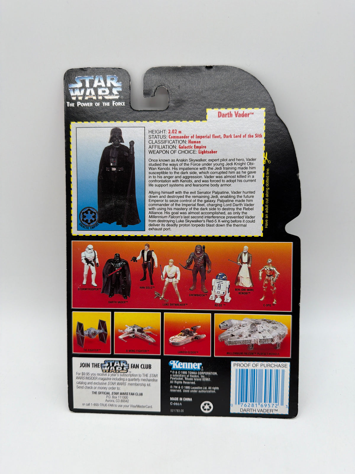 Kenner 1995 Star Wars The Power of The Force Darth Vader, photo 2 of 2