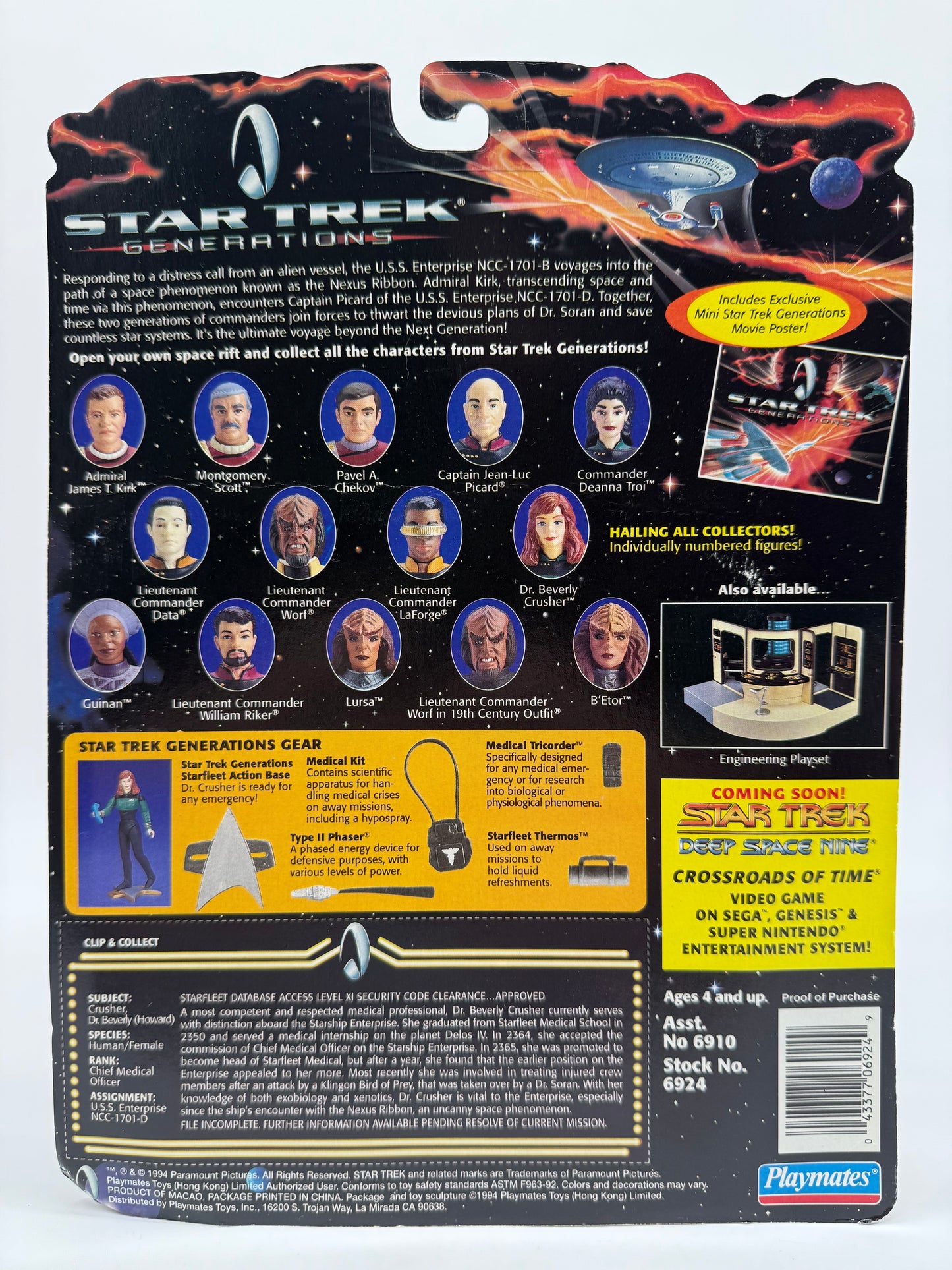 Star Trek Generations Doctor Beverly Crusher 1994 Playmates