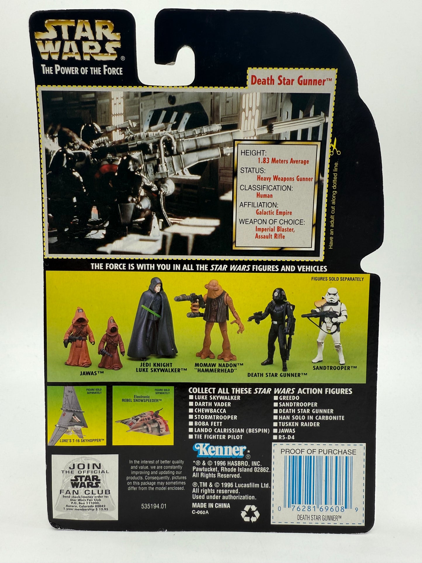 Kenner 1996 Star Wars The Power of the Force Death Star Gunner (non-holo)